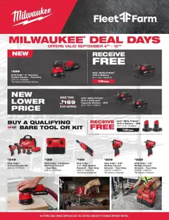 Mills Fleet Farm Weekly Ad - valid from 04.09.2025 | Page: 2 | Products: Sander, Vacuum, Wrench, Orbital Sander