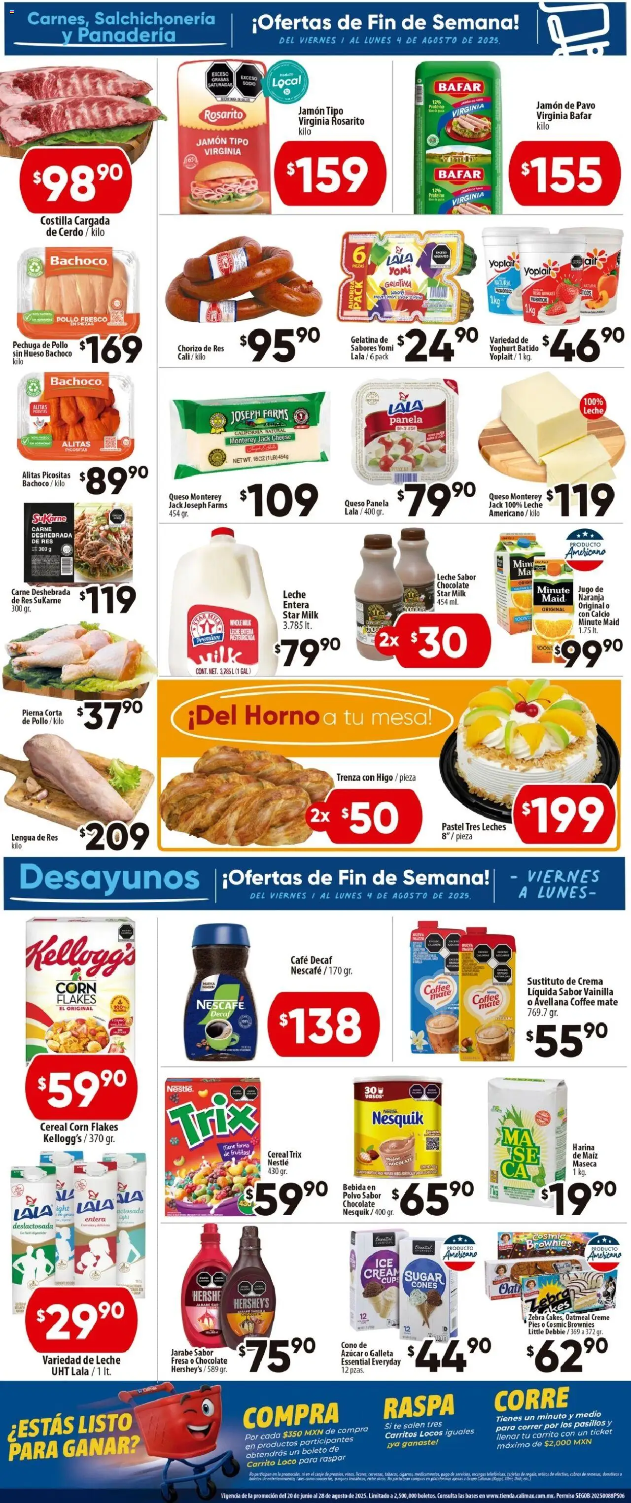 Nuevas ofertas de Calimax válidas en toda la República Mexicana desde el 01.08.2025. ¡Encuentra las mejores ofertas en Calimax - Folleto Mexicali! | Página: 2 | Productos: Café, Panadería, Mate, Polvo