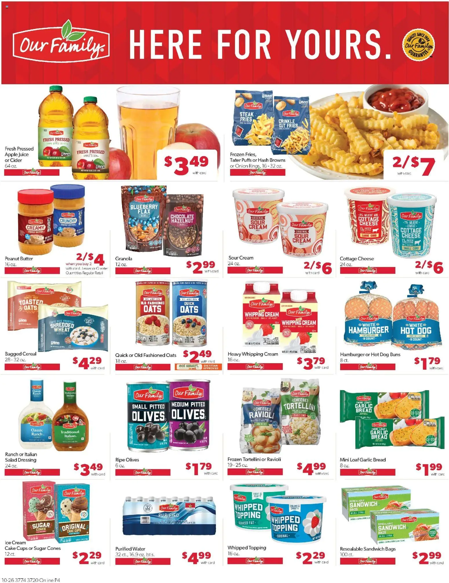 Family Fare Weekly Ad - IA - valid from 26.10.2025 | Page: 8 | Products: Sour cream, Ice cream, Salad, Cream Cake