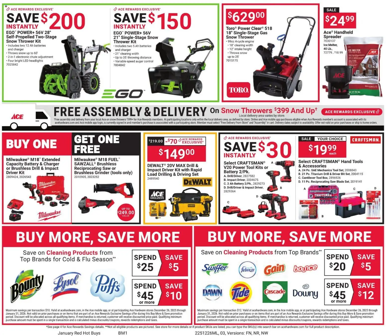 Giant Eagle Ace Ad - valid from 26.12.2025 | Page: 3 | Products: Battery, Reciprocating Saw, Charger, Grinder