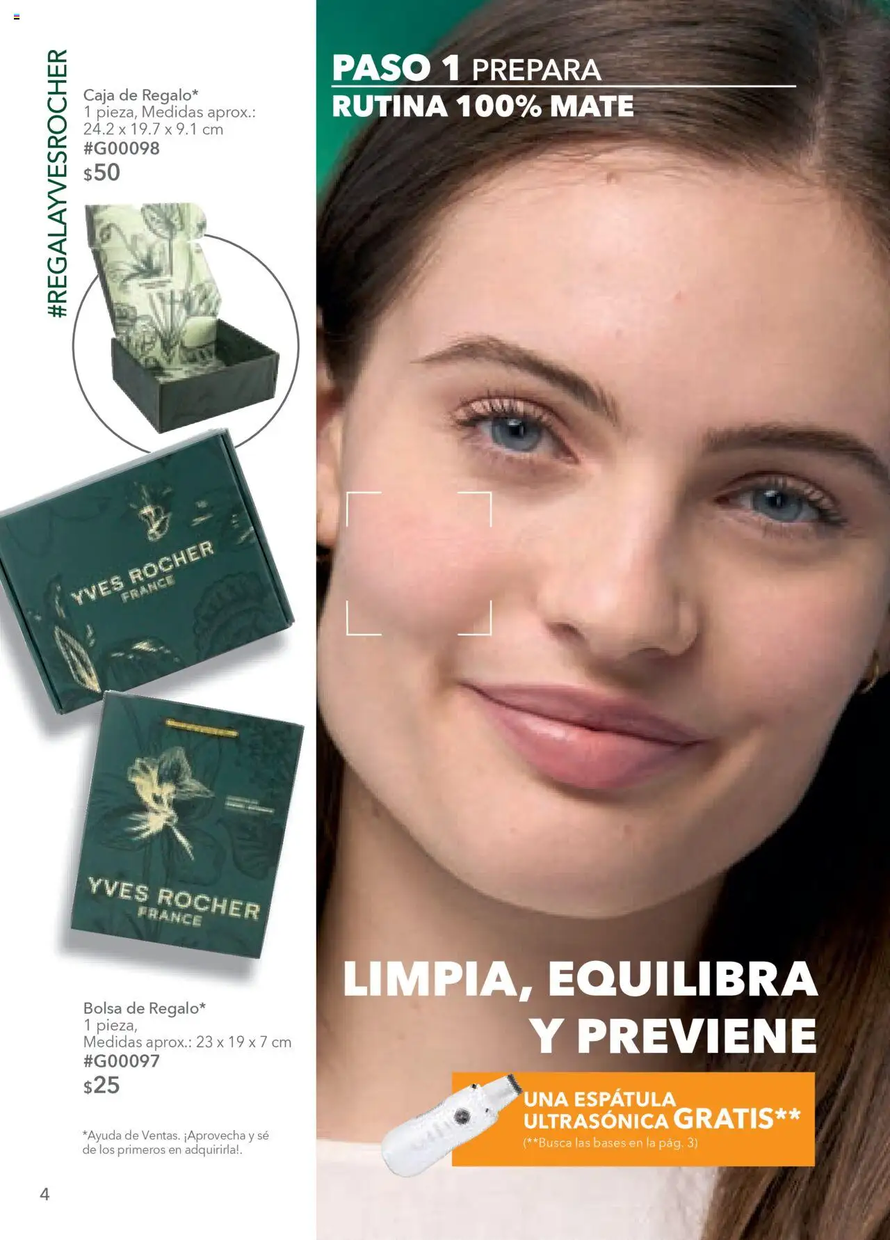 Nuevas ofertas de Yves Rocher válidas en toda la República Mexicana desde el 05.08.2025. ¡Encuentra las mejores ofertas en Yves Rocher - Campaña 11 2025! | Página: 4 | Productos: Bolsa, Espátula, Mate, Caja