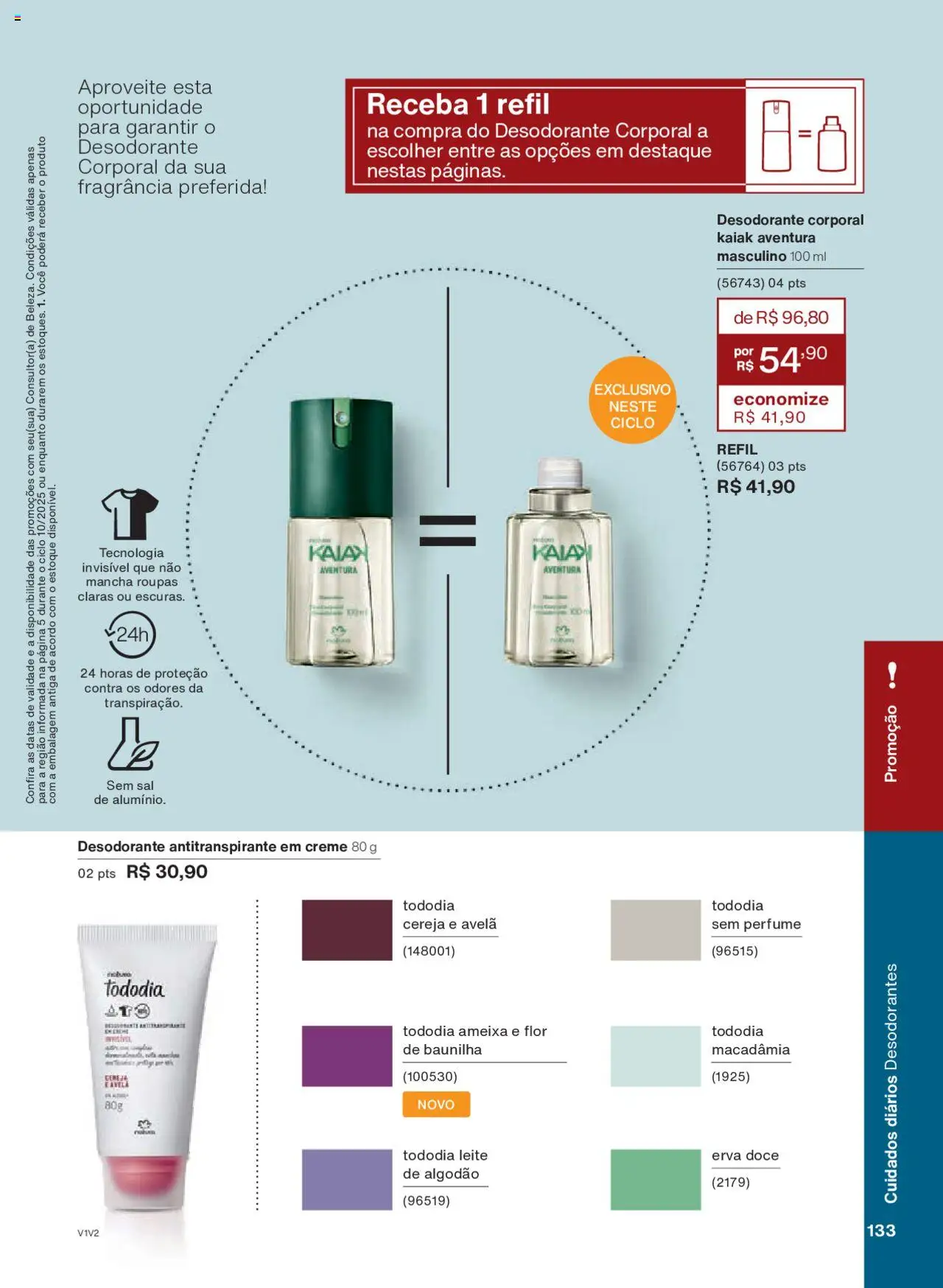 Natura Folheto - válido de 05.06.2025 | Página: 133 | Produtos: Macadâmia, Perfume, Algodão, Ameixa