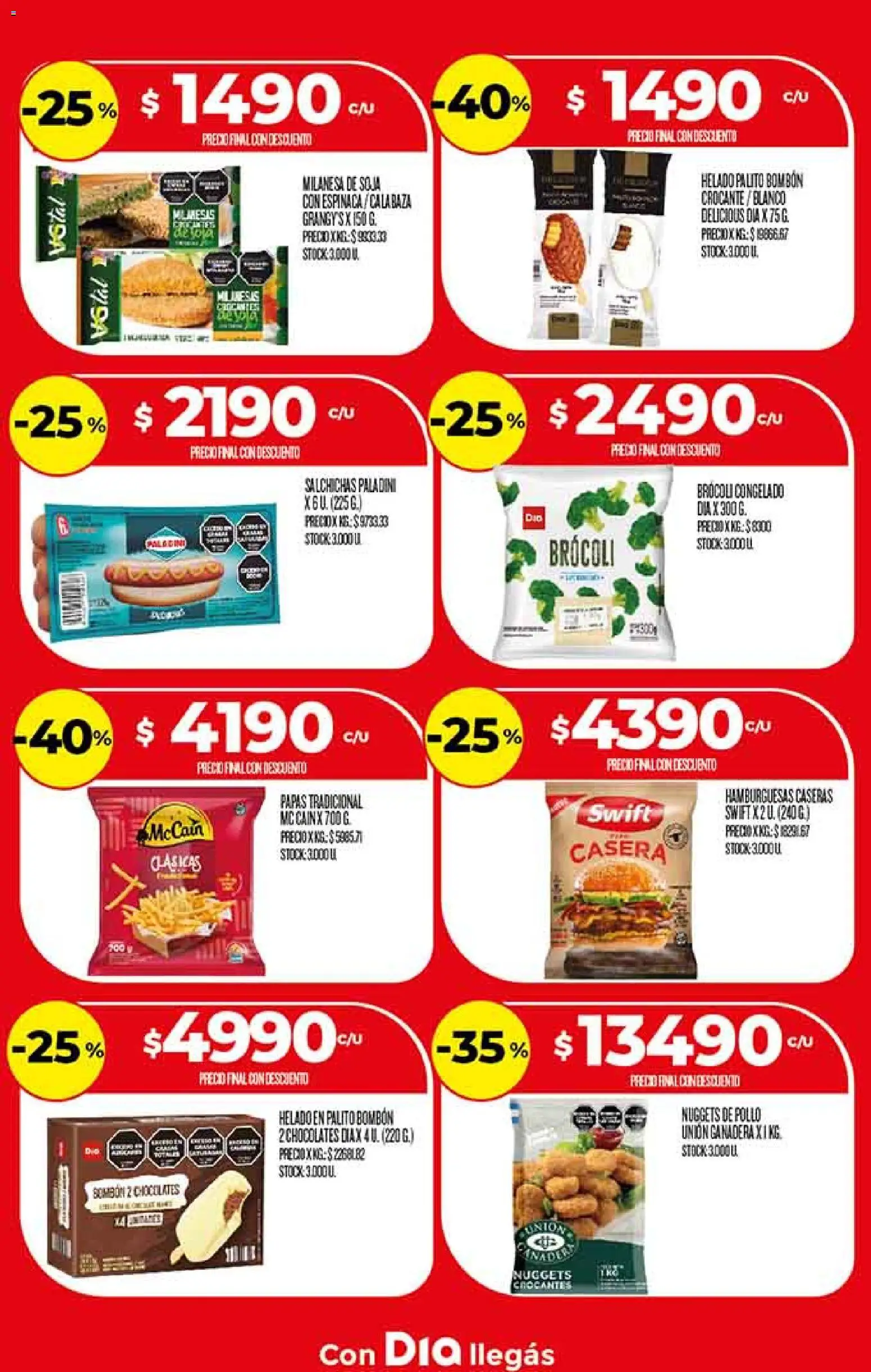Dia - Ofertas - Salta y Jujuy │ válido desde el 18.03.2026 | Página: 14 | Productos: Helado, Pollo, Milanesa, Espinaca