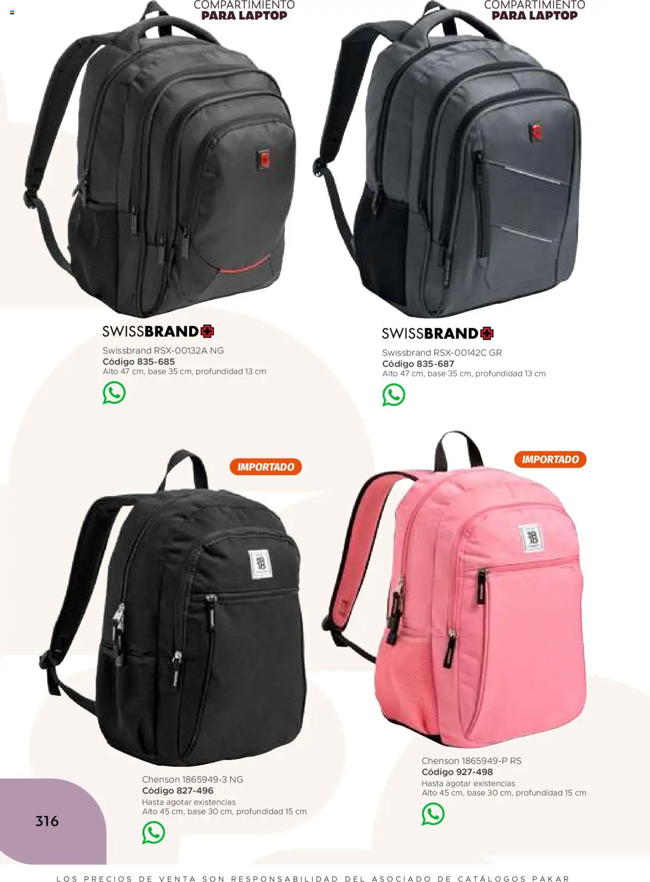 Nuevas ofertas de SC Pakar válidas en toda la República Mexicana desde el 24.07.2025. ¡Encuentra las mejores ofertas en SC Pakar - Catálogo Casual otoño / invierno! | Página: 316