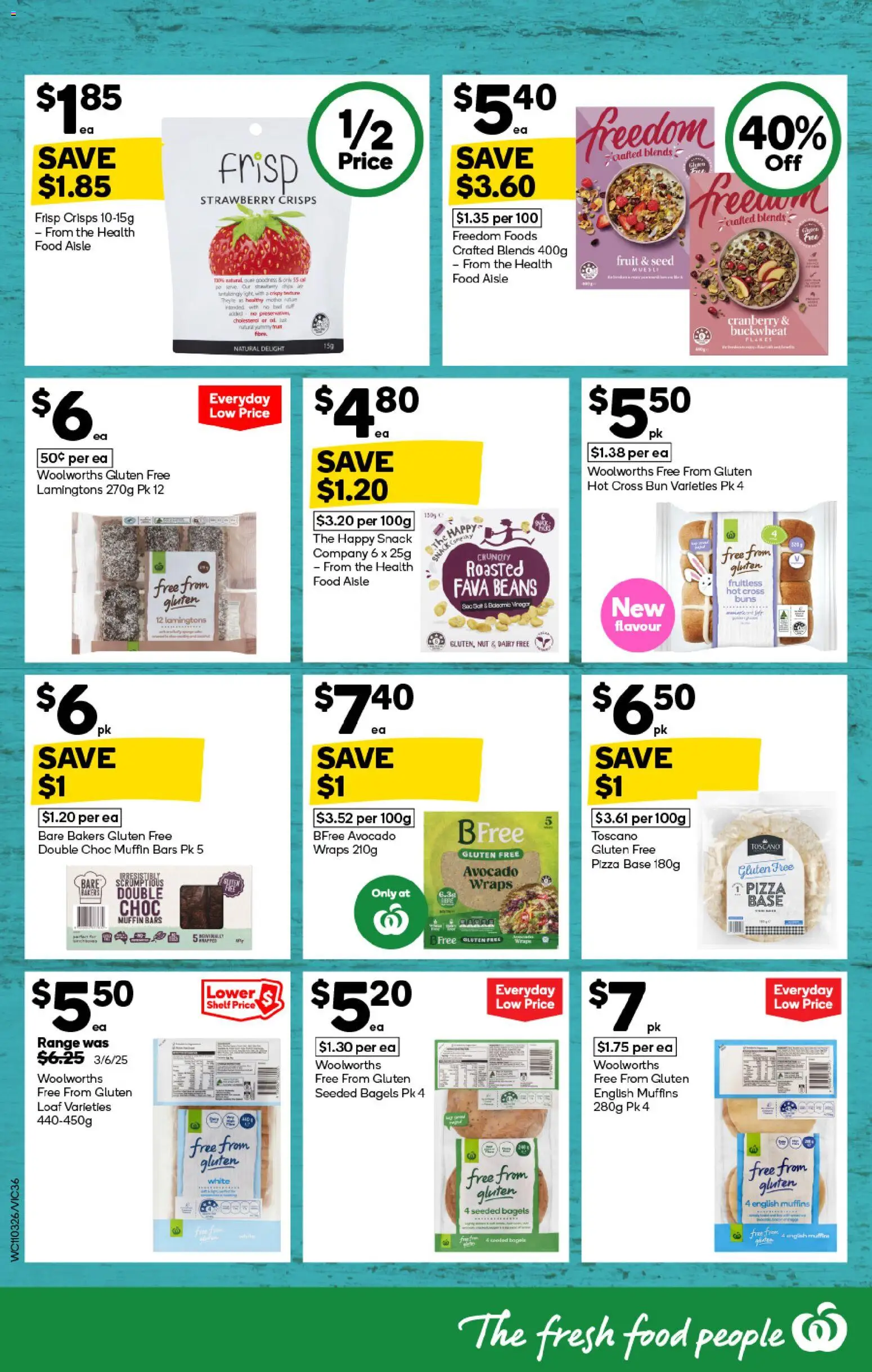 Woolworths catalogue - valid from 11.03.2026 | Page: 36 | Products: Shelf, Pizza, Flakes, Lamingtons