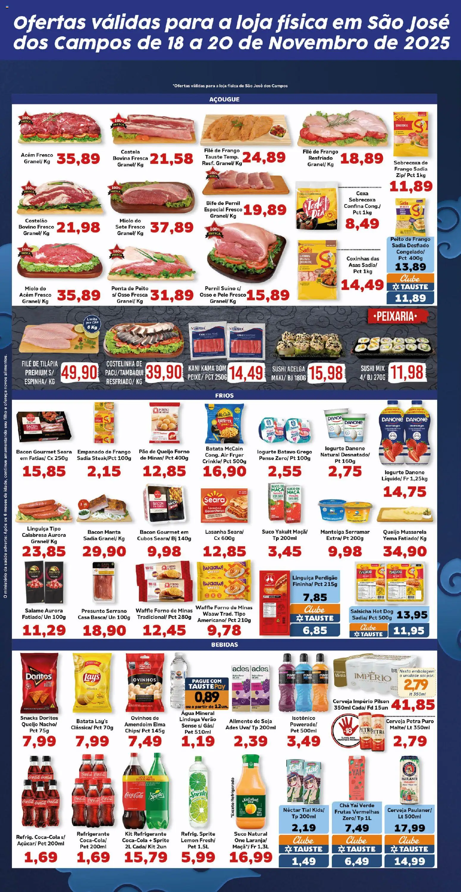 Tauste Folheto - válido de 18.11.2025 | Página: 4 | Produtos: Pão, Soja, Isotônico, Pão de queijo