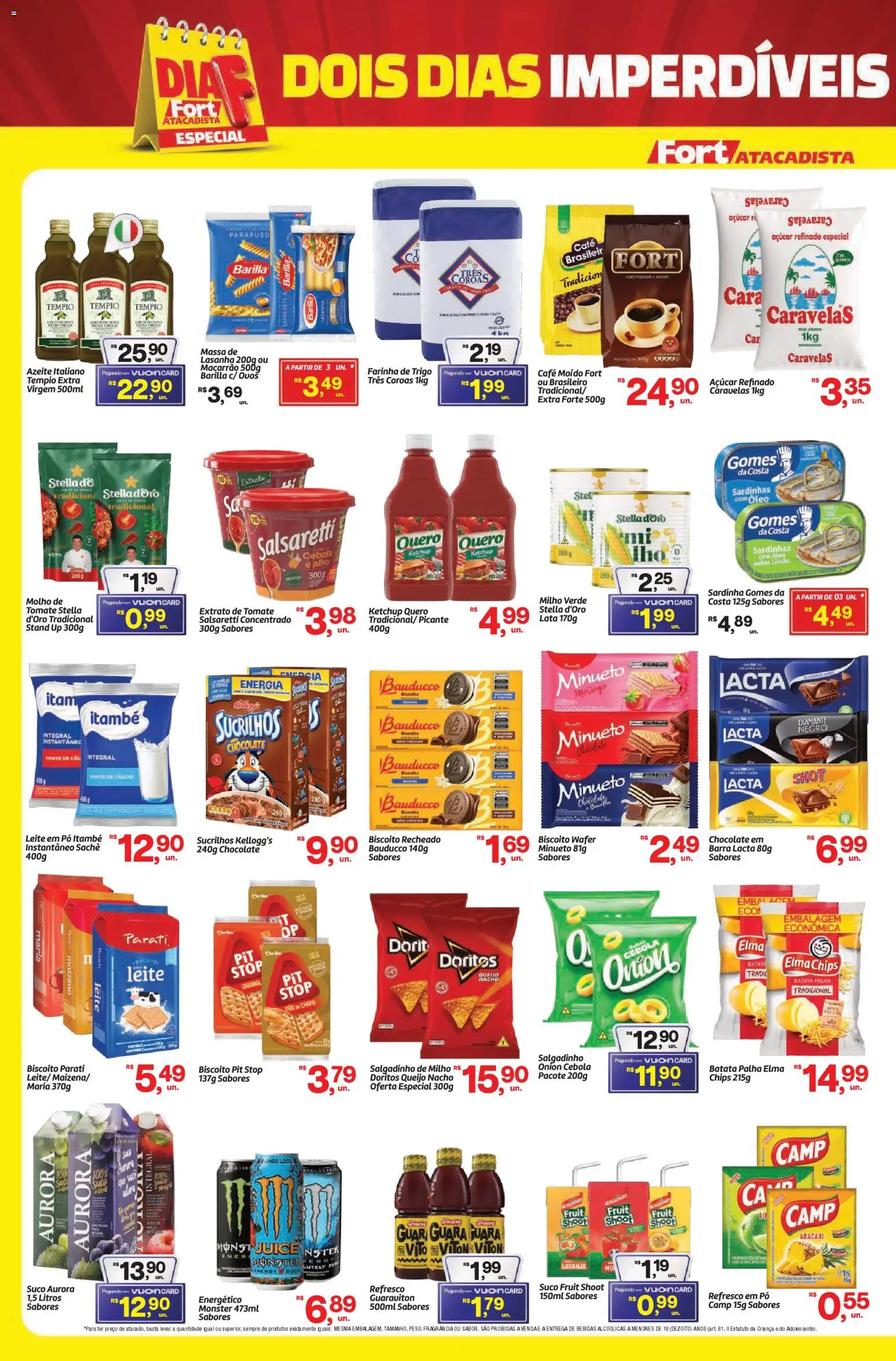 Fort Atacadista Folheto - válido de 01.11.2025 | Página: 2 | Produtos: Elma Chips, Leite, Café, Cálcio