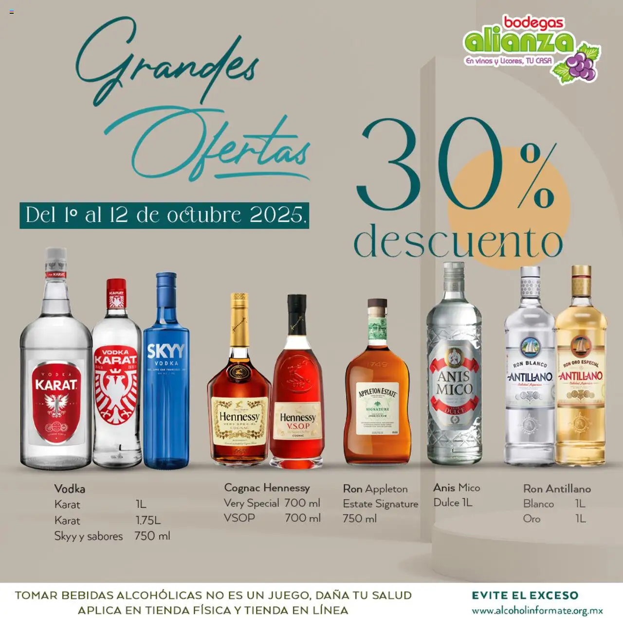 Nuevas ofertas de Bodegas Alianza válidas en toda la República Mexicana desde el 01.10.2025. ¡Encuentra las mejores ofertas en Bodegas Alianza - Catálogo Grandes Ofertas! | Página: 6 | Productos: Vodka