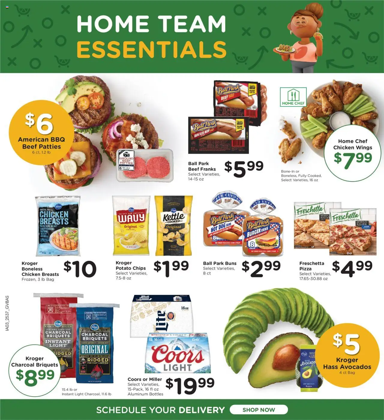 Kroger Ad - valid from 15.10.2025 | Page: 4 | Products: Corn, Pizza, Chips, Bag