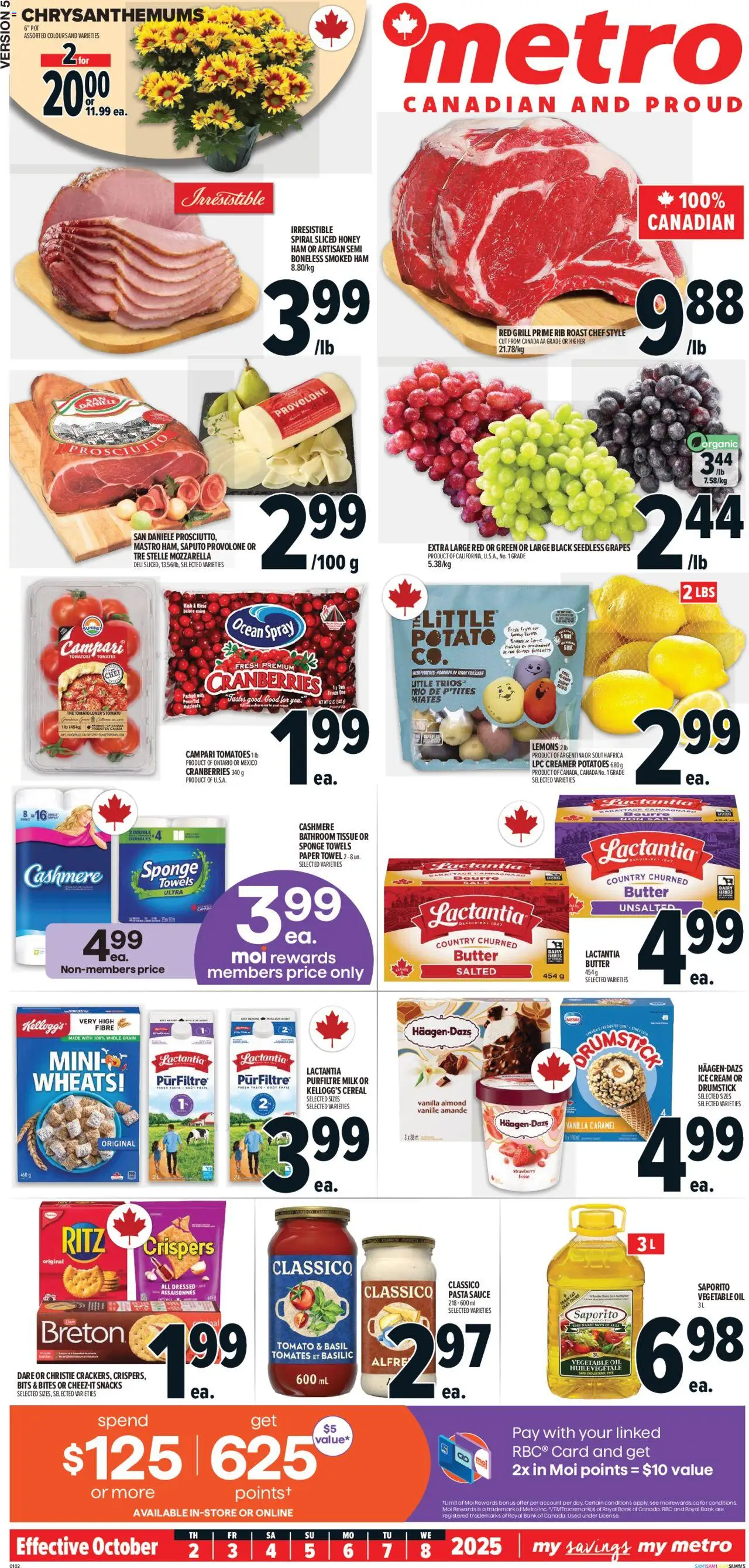 Metro flyer valid from 02.10.2025 | Page: 2 | Products: Pasta, Milk, Butter, Oil