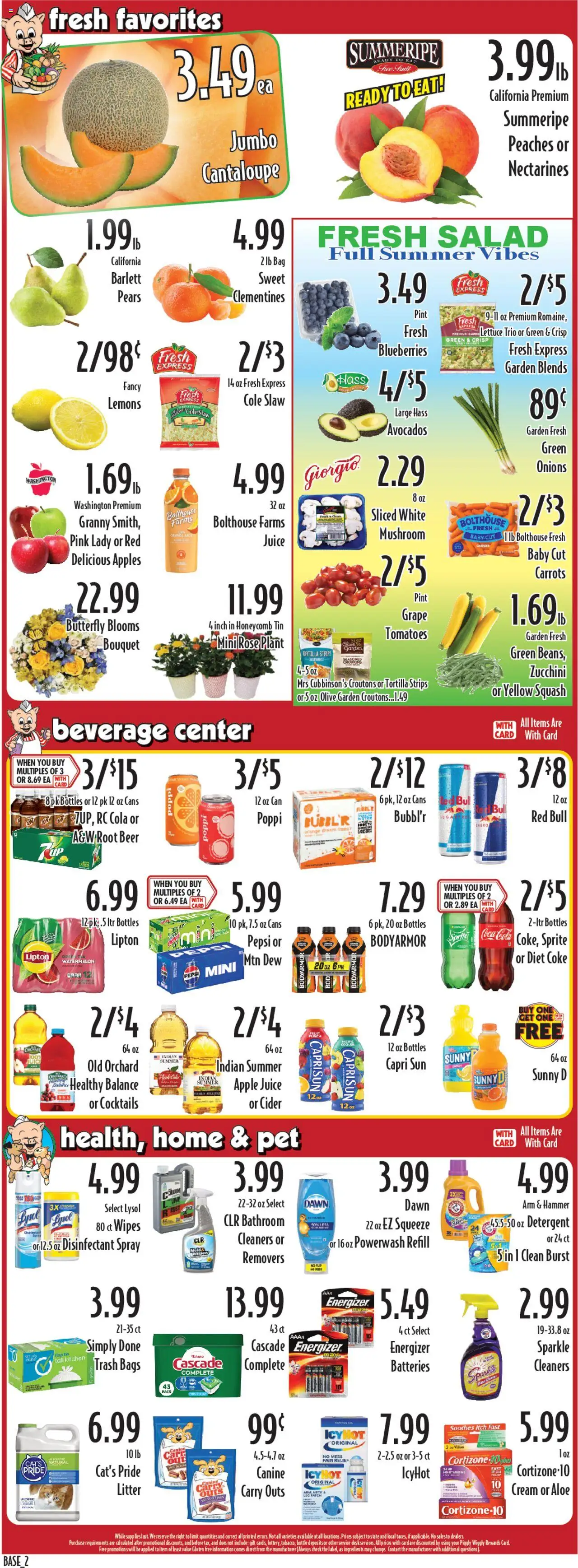 Piggly Wiggly Weekly Ad - valid from 06.08.2025 | Page: 2 | Products: Juice, Tomatoes, Desk, Watermelon