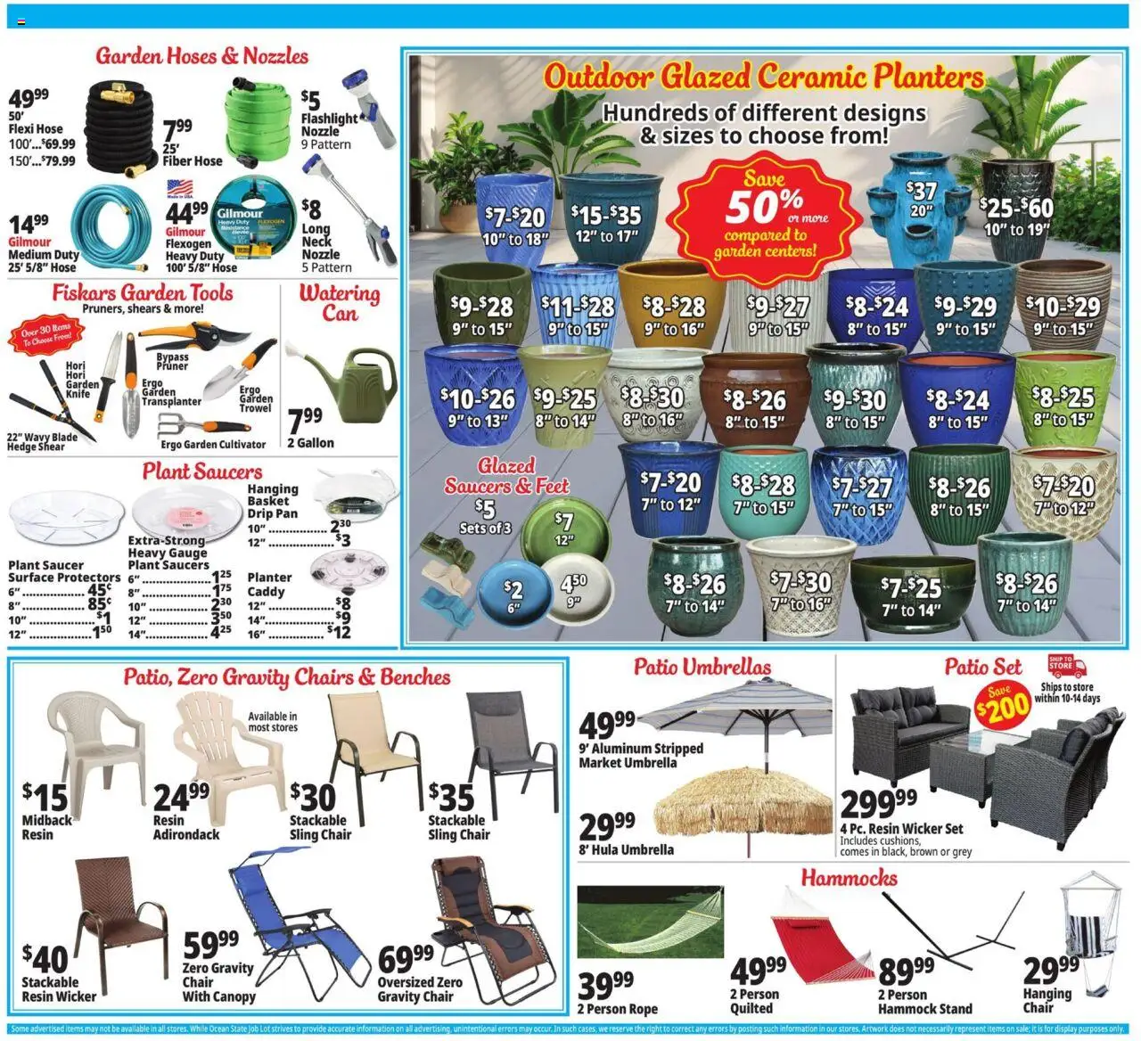 Ocean State Job Lot Weekly Ad - valid from 31.07.2025 | Page: 8 | Products: Chair, Basket, Pan, Umbrella