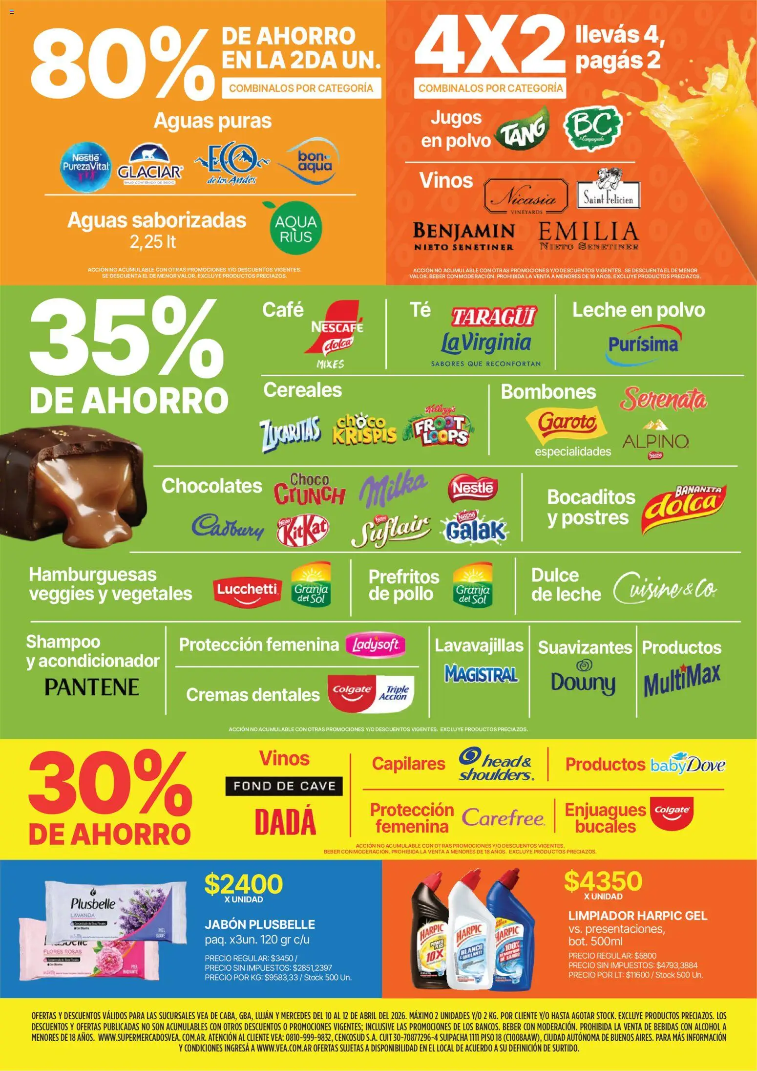 Vea - Ofertas fin de semana  │ válido desde el 10.04.2026 | Página: 8 | Productos: Pollo, Leche en polvo, Polvo, Jabón