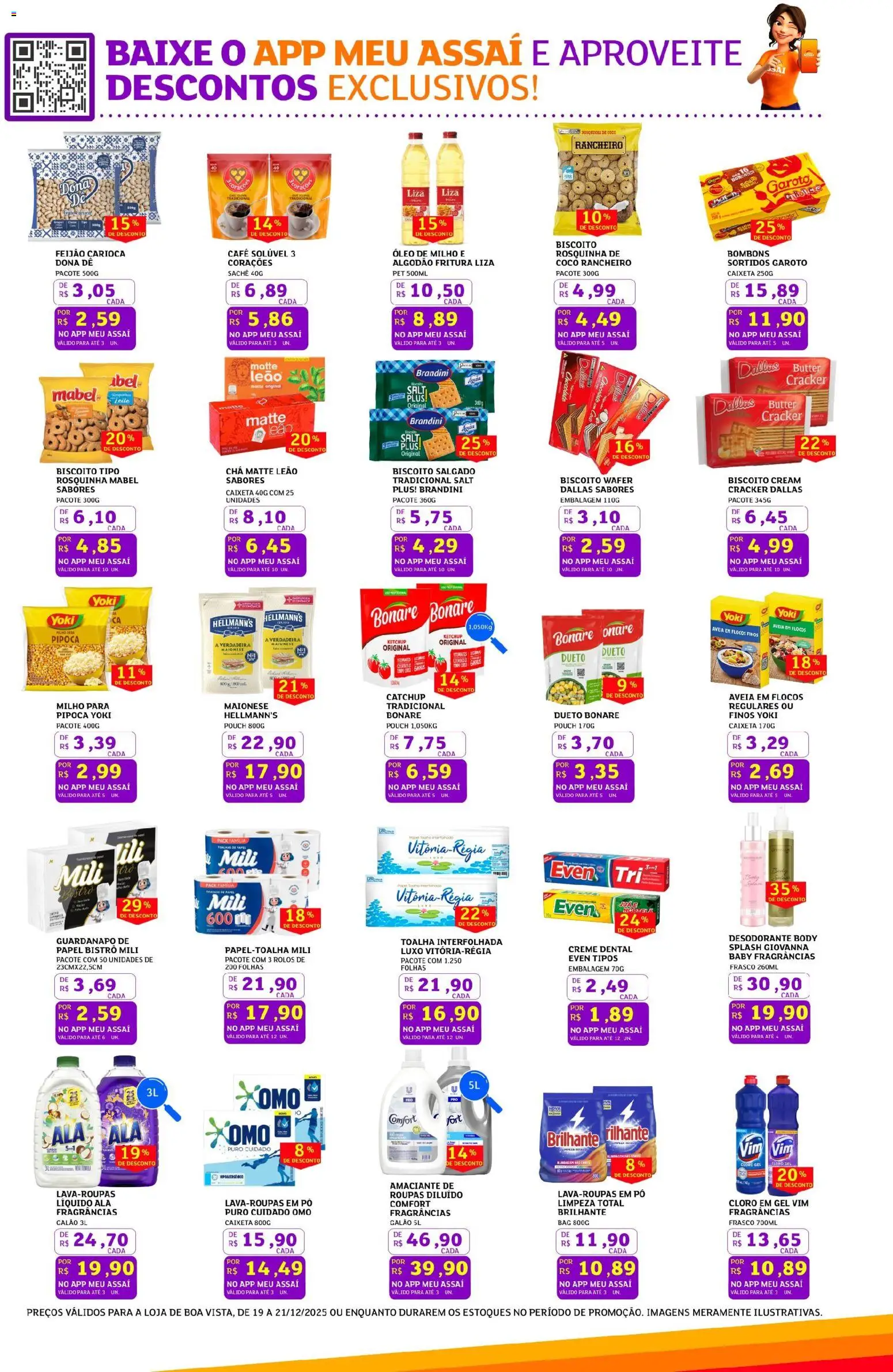 Assaí Atacadista Folheto - válido de 19.12.2025 | Página: 3 | Produtos: Feijão, Desodorante, Leite, Creme