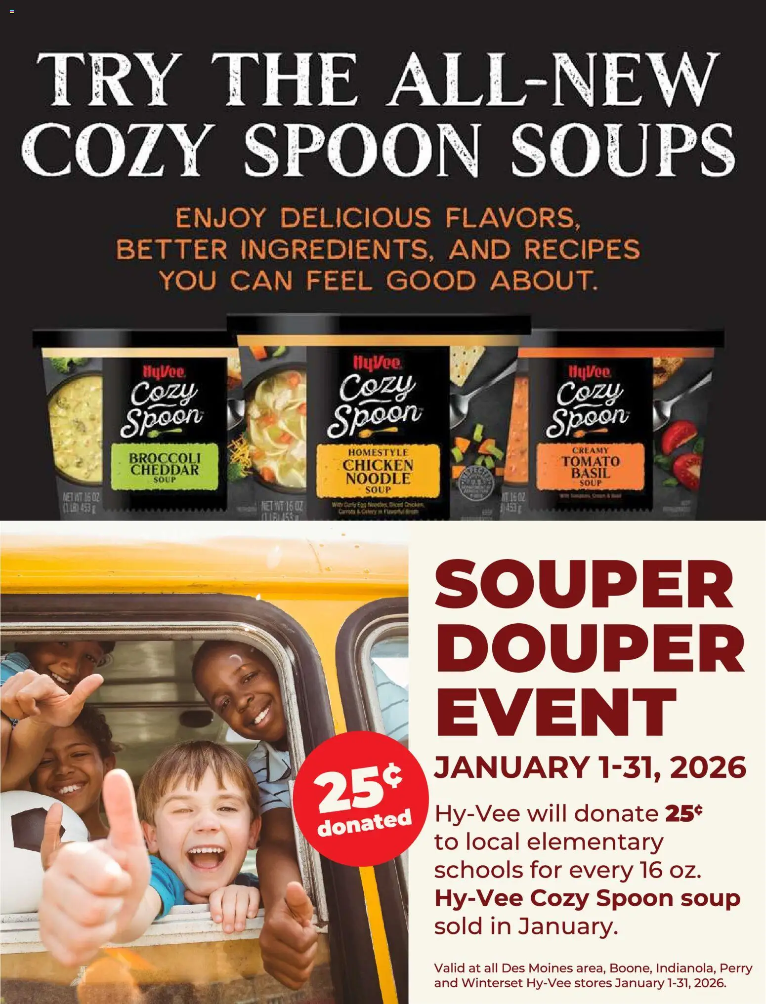 HyVee Souper Douper Fundraising Event - valid from 01.01.2026 | Page: 1 | Products: Broccoli
