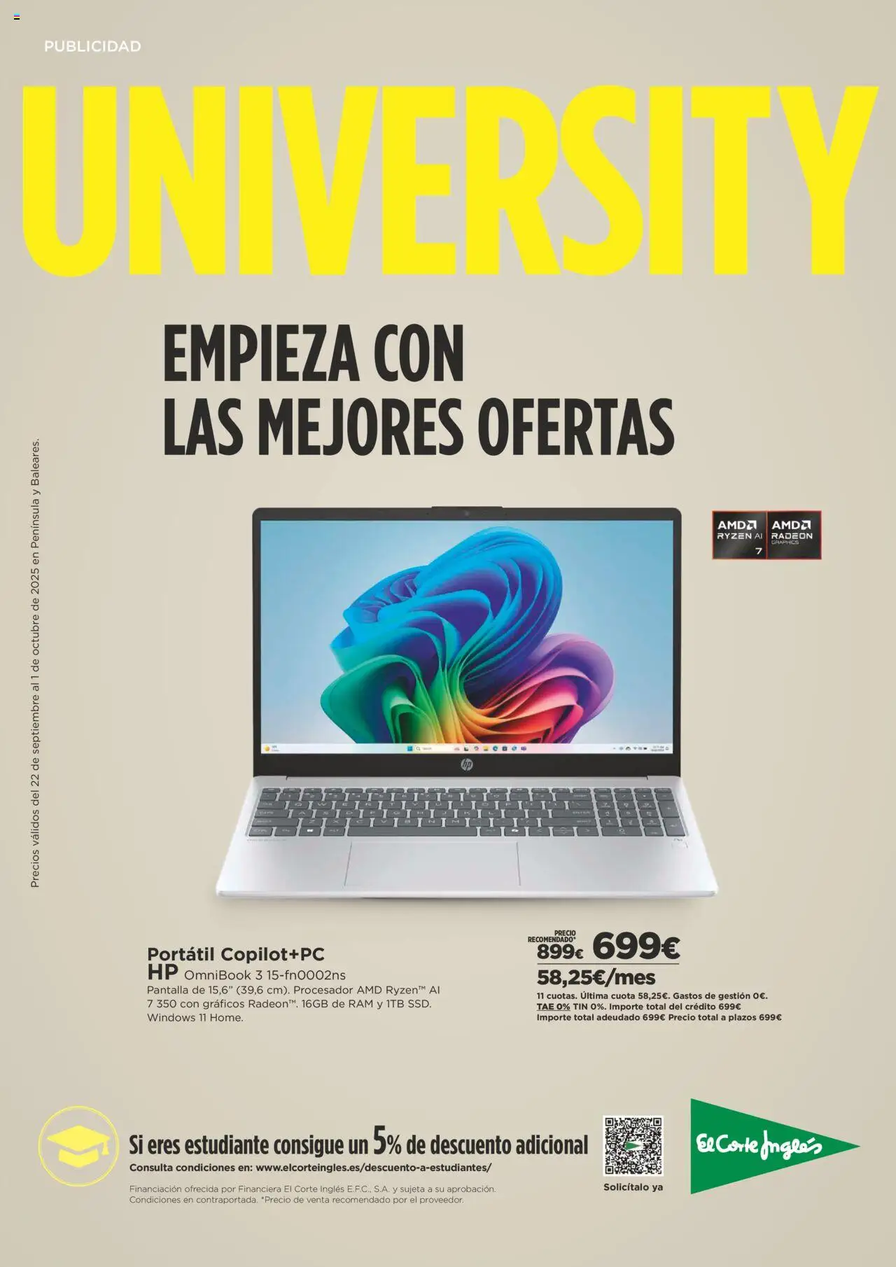 Nuevas ofertas de El Corte Inglés válidas en toda la República Mexicana desde el 22.09.2025. ¡Encuentra las mejores ofertas en El Corte Inglés - Catálogo University! | Página: 1