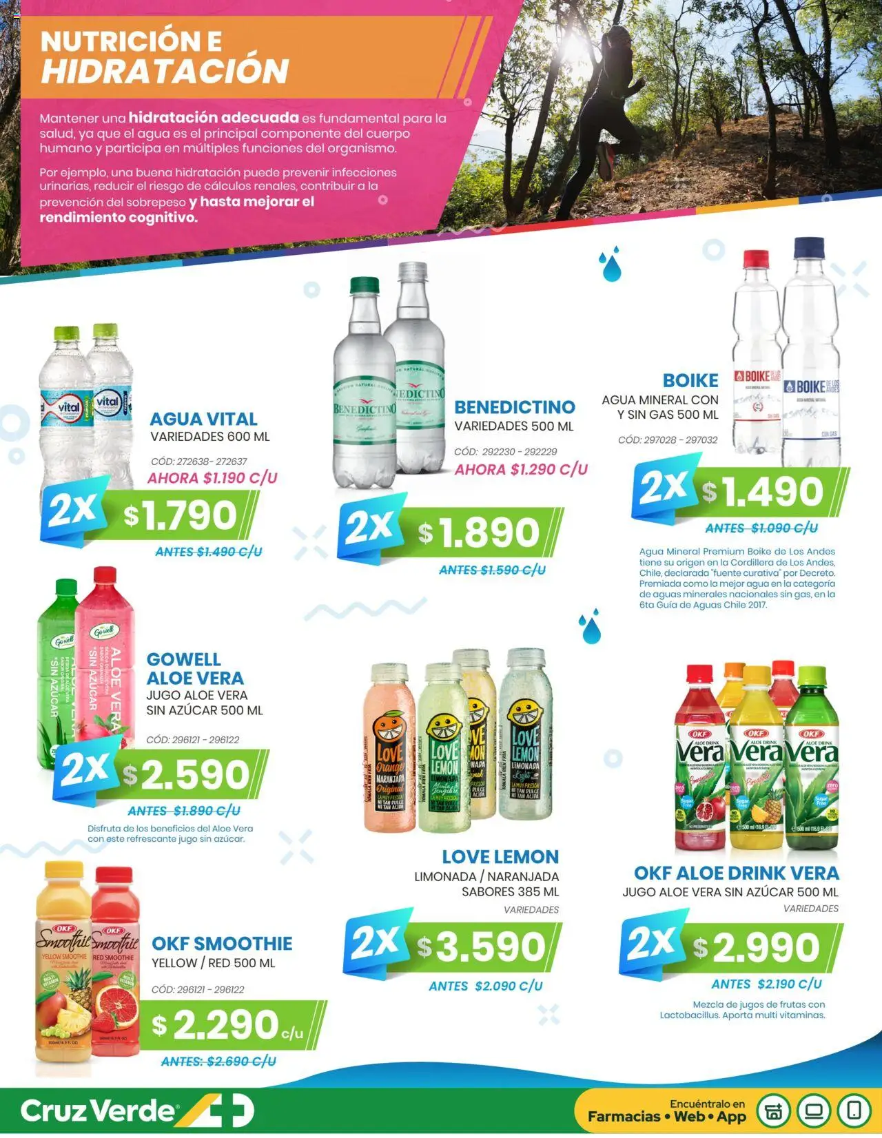 Bebestibles y Snacks Cruz Verde │ válido desde el 01.08.2025 | Página: 2 | Productos: Agua, Jengibre, Jugo, Azucar
