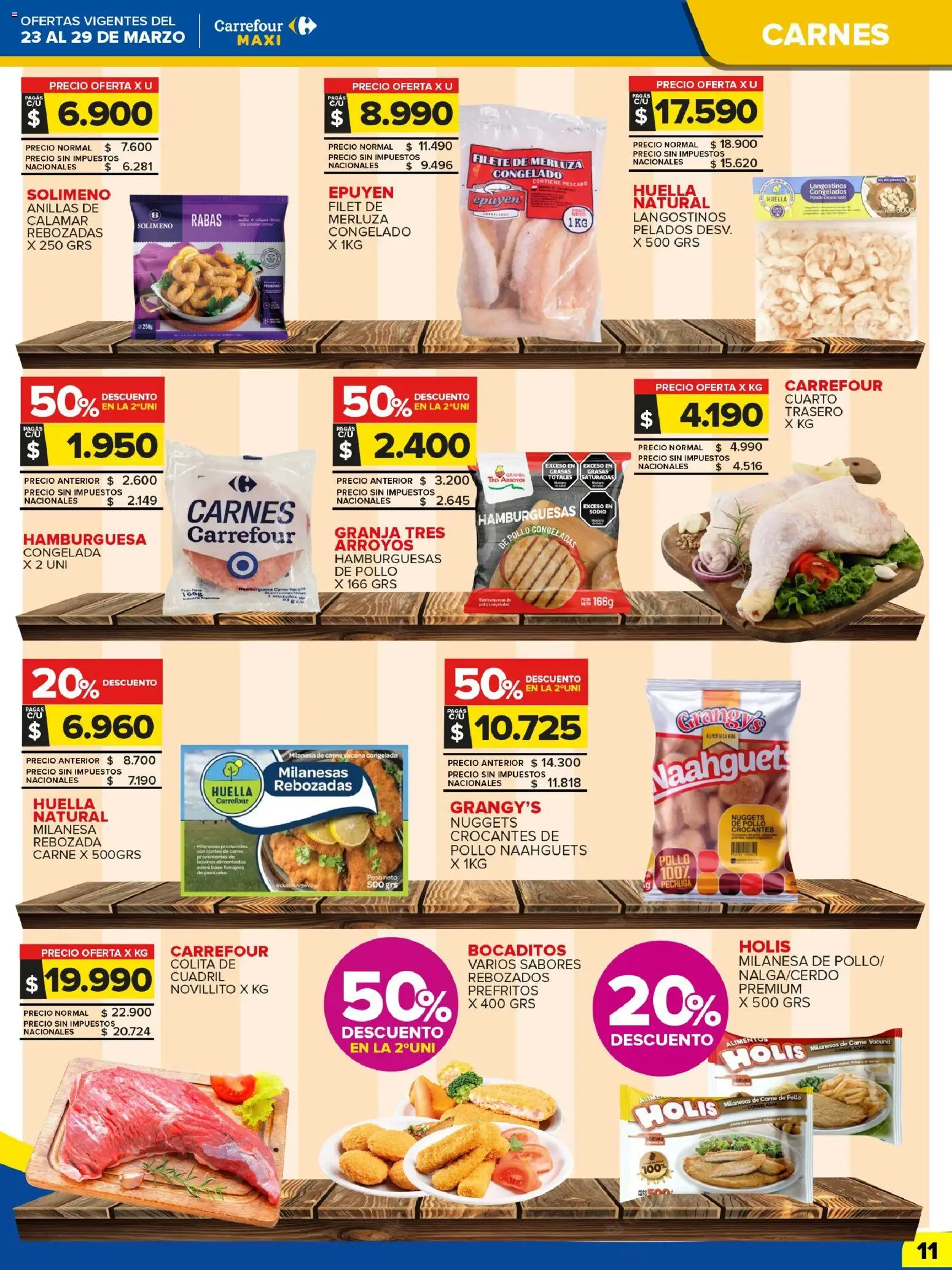Carrefour Maxi catálogo │ válido desde el 23.03.2026 | Página: 11 | Productos: Sobre, Pollo, Milanesa, Pescado