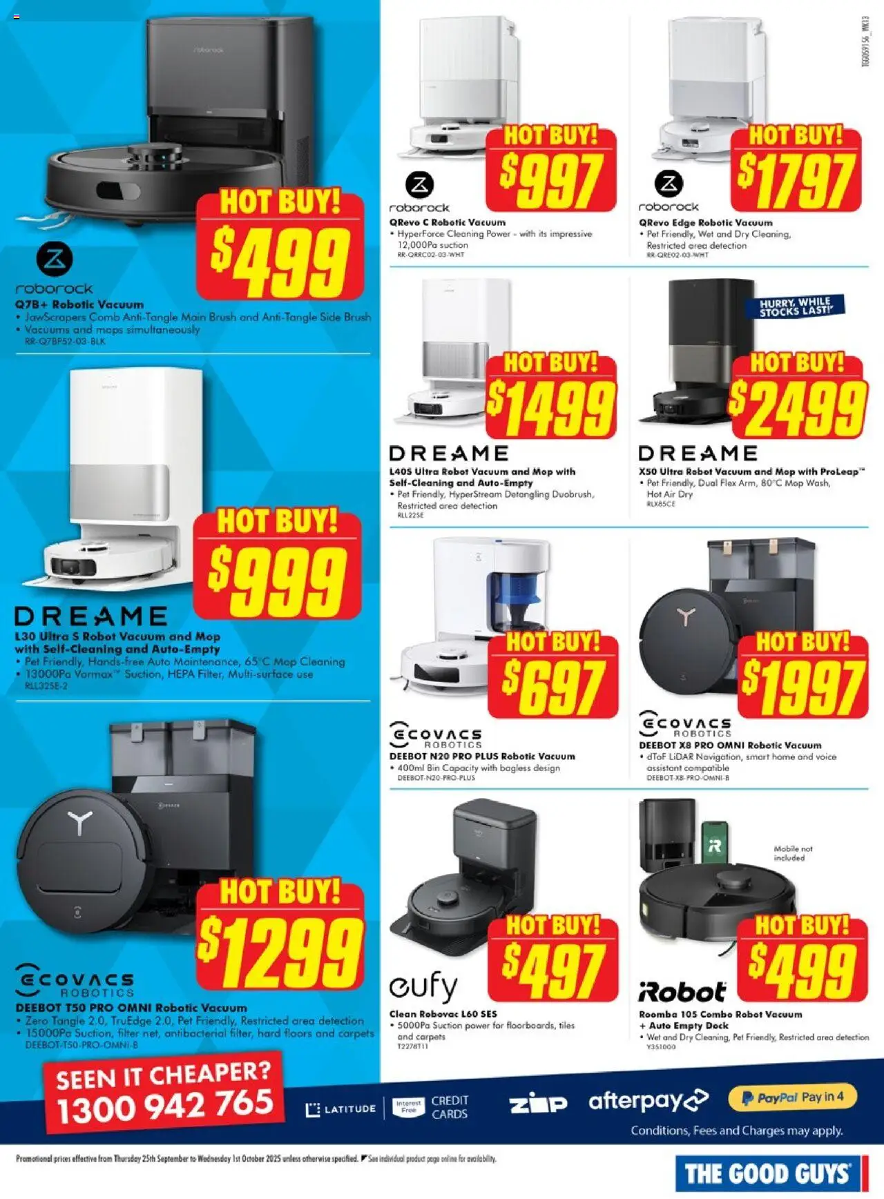 The Good Guys catalogue - valid from 24.09.2025 | Page: 10 | Products: Mop, Brush, Roomba, Robot
