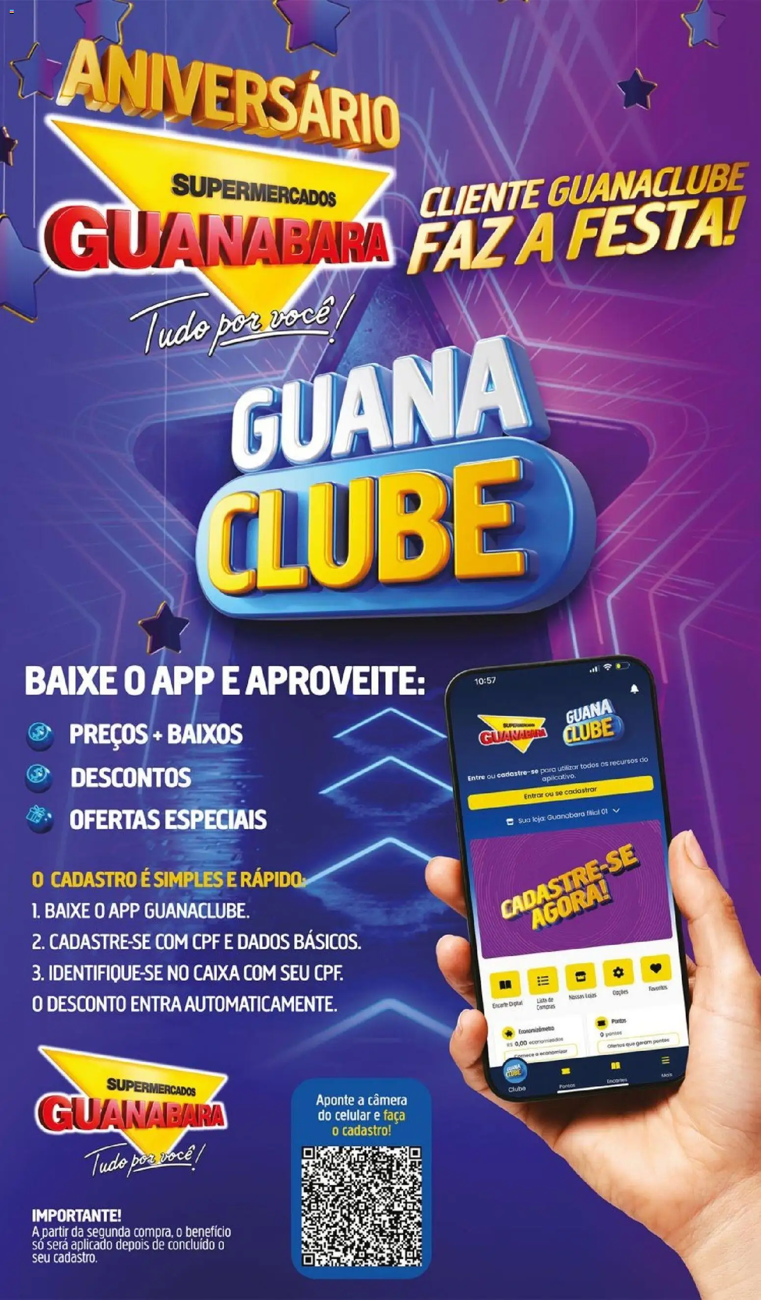 Supermercados Guanabara Folheto - válido de 08.11.2025 | Página: 8 | Produtos: Celular, Caixa, Faca, Câmera