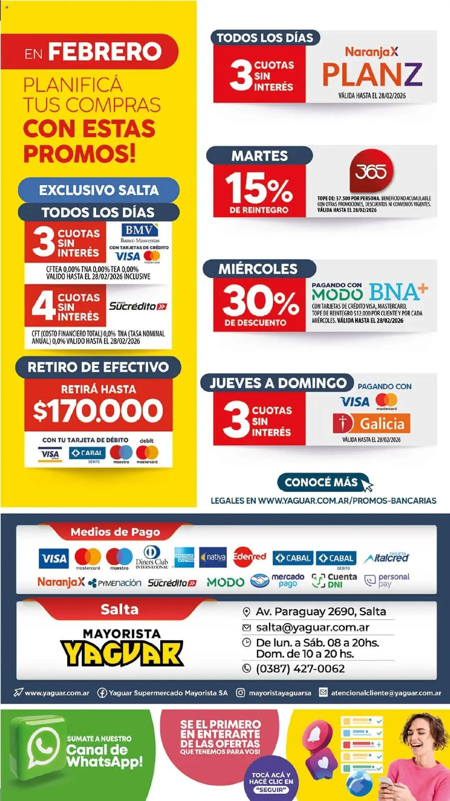 Yaguar - Oferta Semanal Salta │ válido desde el 23.02.2026 | Página: 16 | Productos: Banco