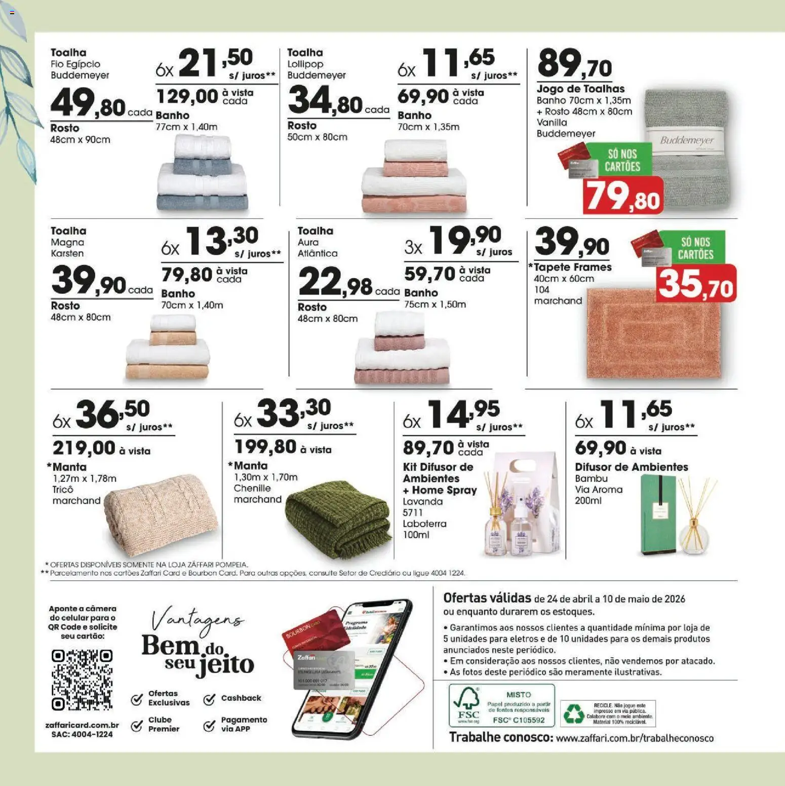 Zaffari Folheto - válido de 24.04.2026 | Página: 10 | Produtos: Difusor, Maiô, Bourbon, Câmera