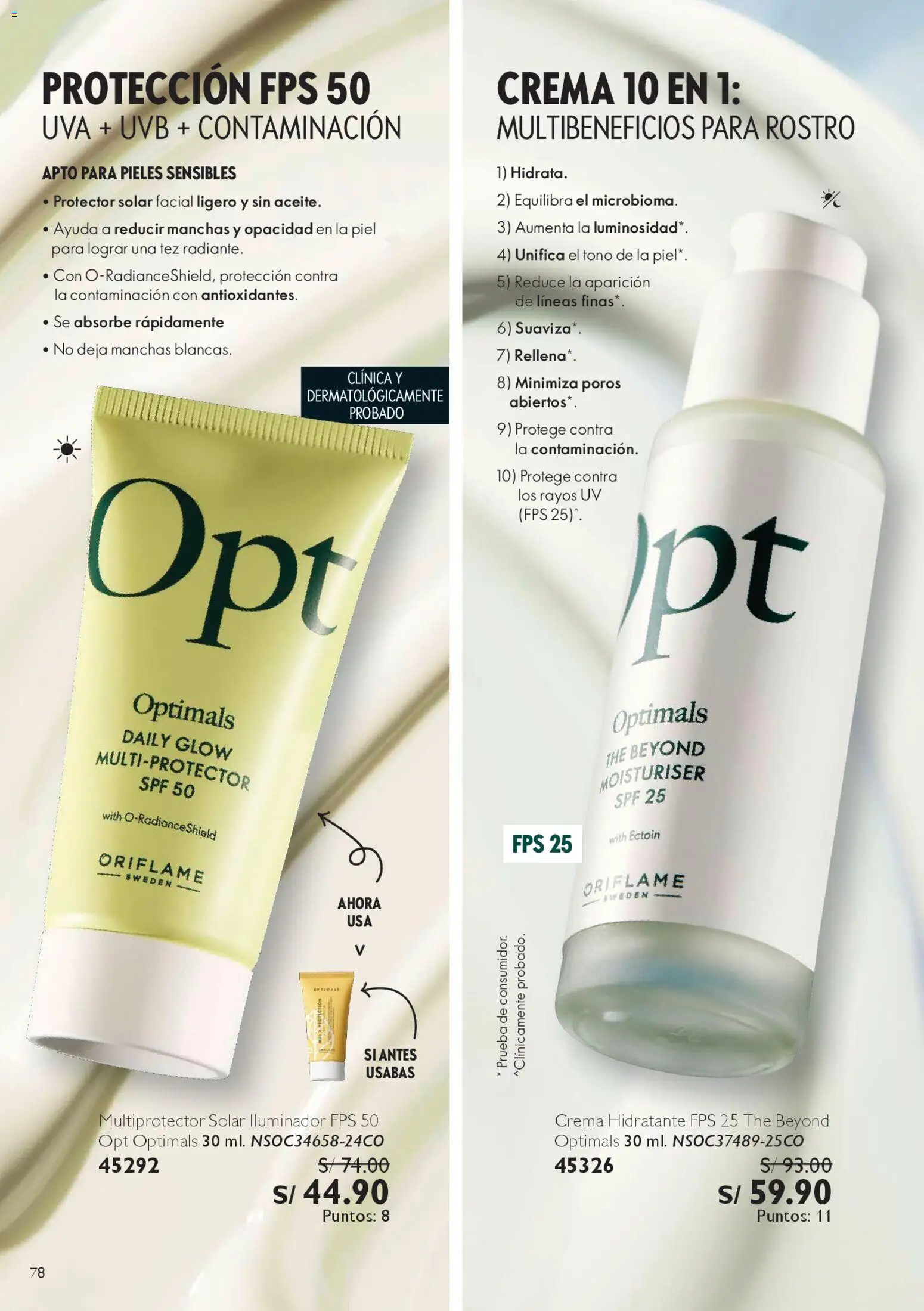 Catálogo Oriflame válido desde 06.12.2025 | Página: 78 | Productos: Protector solar, Crema
