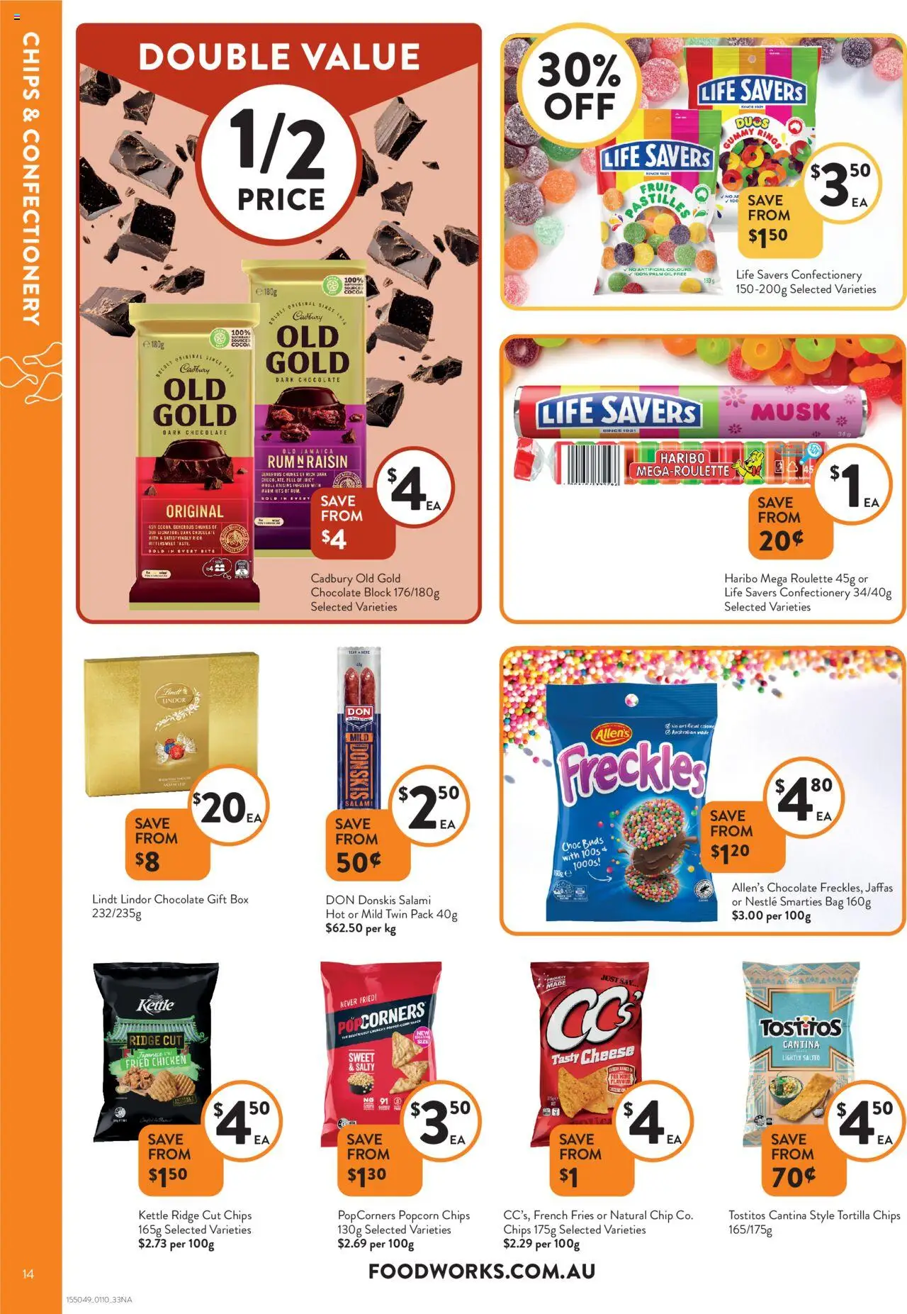 Foodworks catalogue - valid from 01.10.2025 | Page: 14 | Products: Cocoa, Cheese, Salami, Kettle
