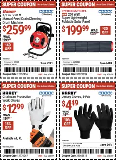 Harbor Freight Weekly Ad - valid from 15.09.2025 | Page: 2 | Products: Chainsaw, Gloves