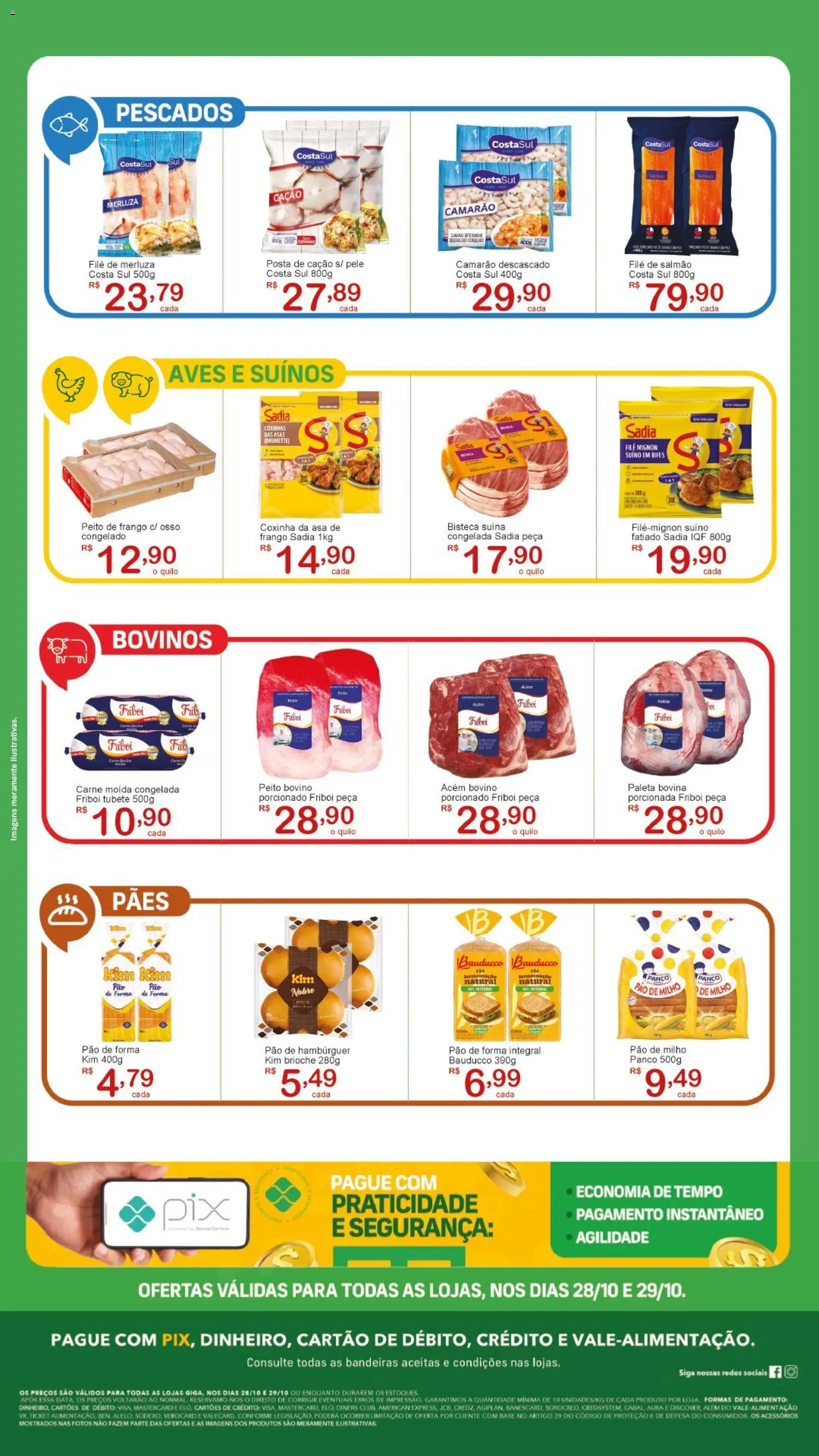 GIGA Atacado Folheto - válido de 28.10.2025 | Página: 2 | Produtos: Pao de forma kim, Salmão, Filé mignon, Hambúrguer