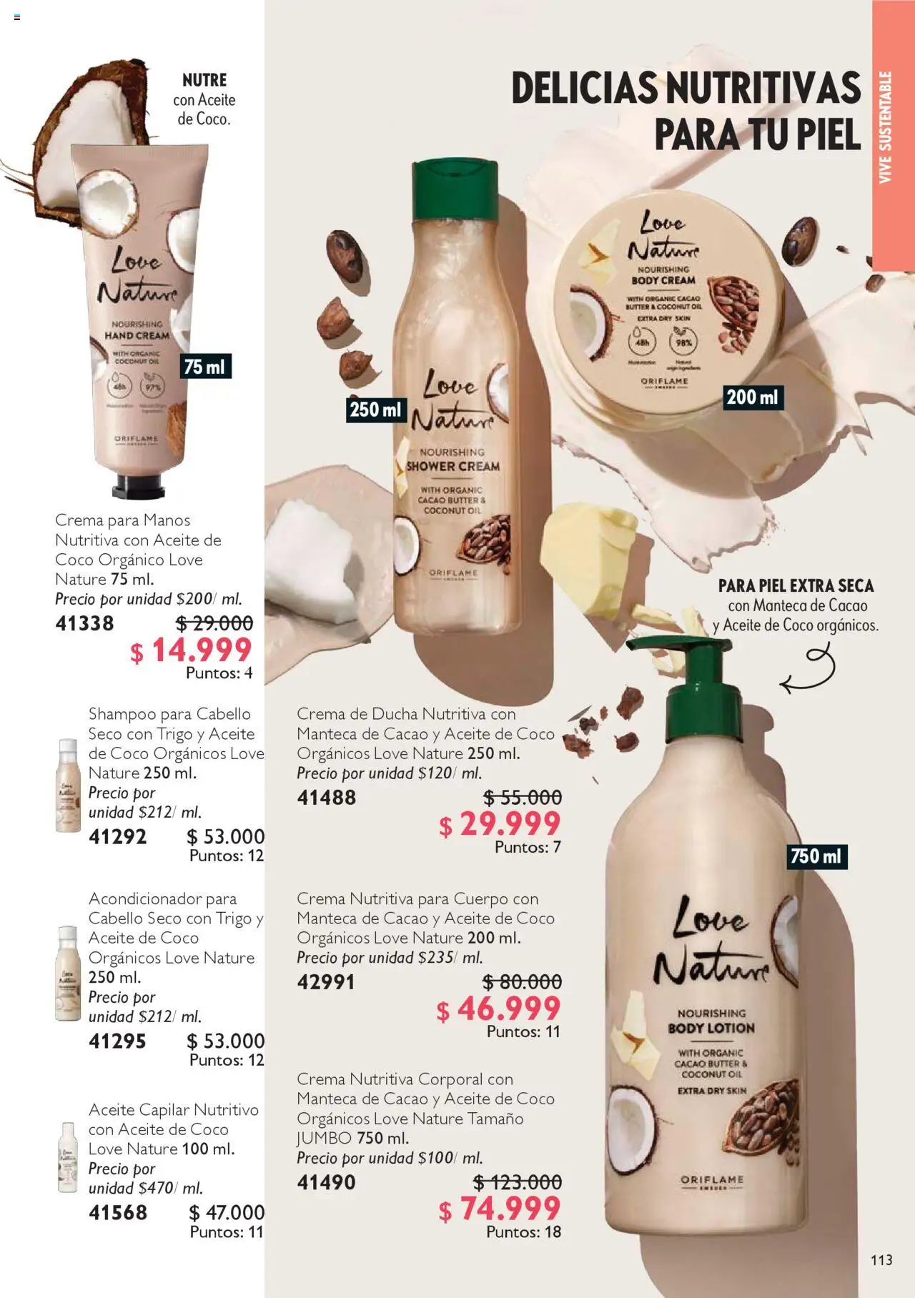 Oriflame revista - valida desde el 04.10.2025 | Página: 113 | Productos: Body, Ducha, Coco, Acondicionador