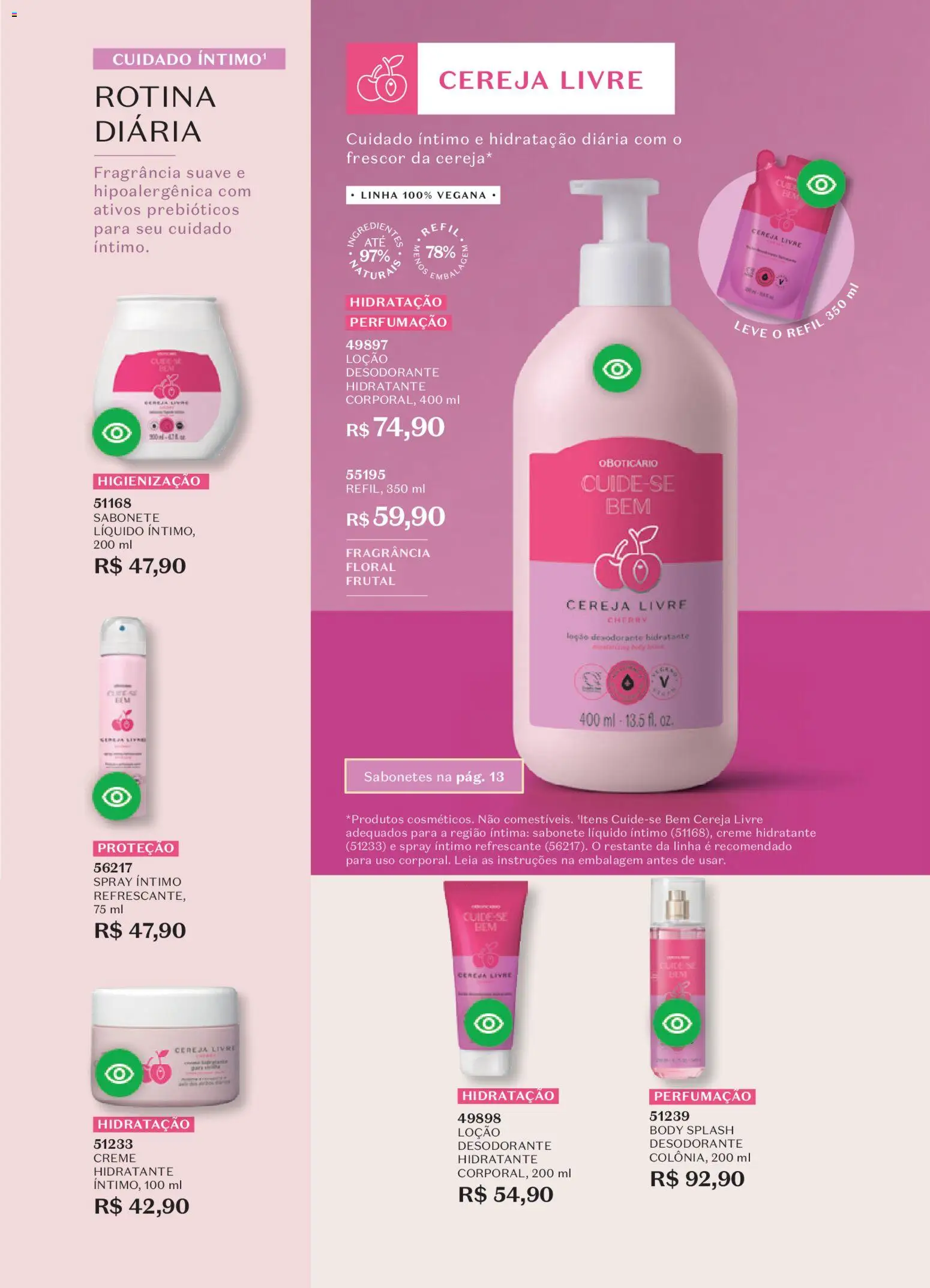 O Boticário Folheto - válido de 26.12.2025 | Página: 11 | Produtos: Cereja, Desodorante, Sabonete, Sabonete líquido