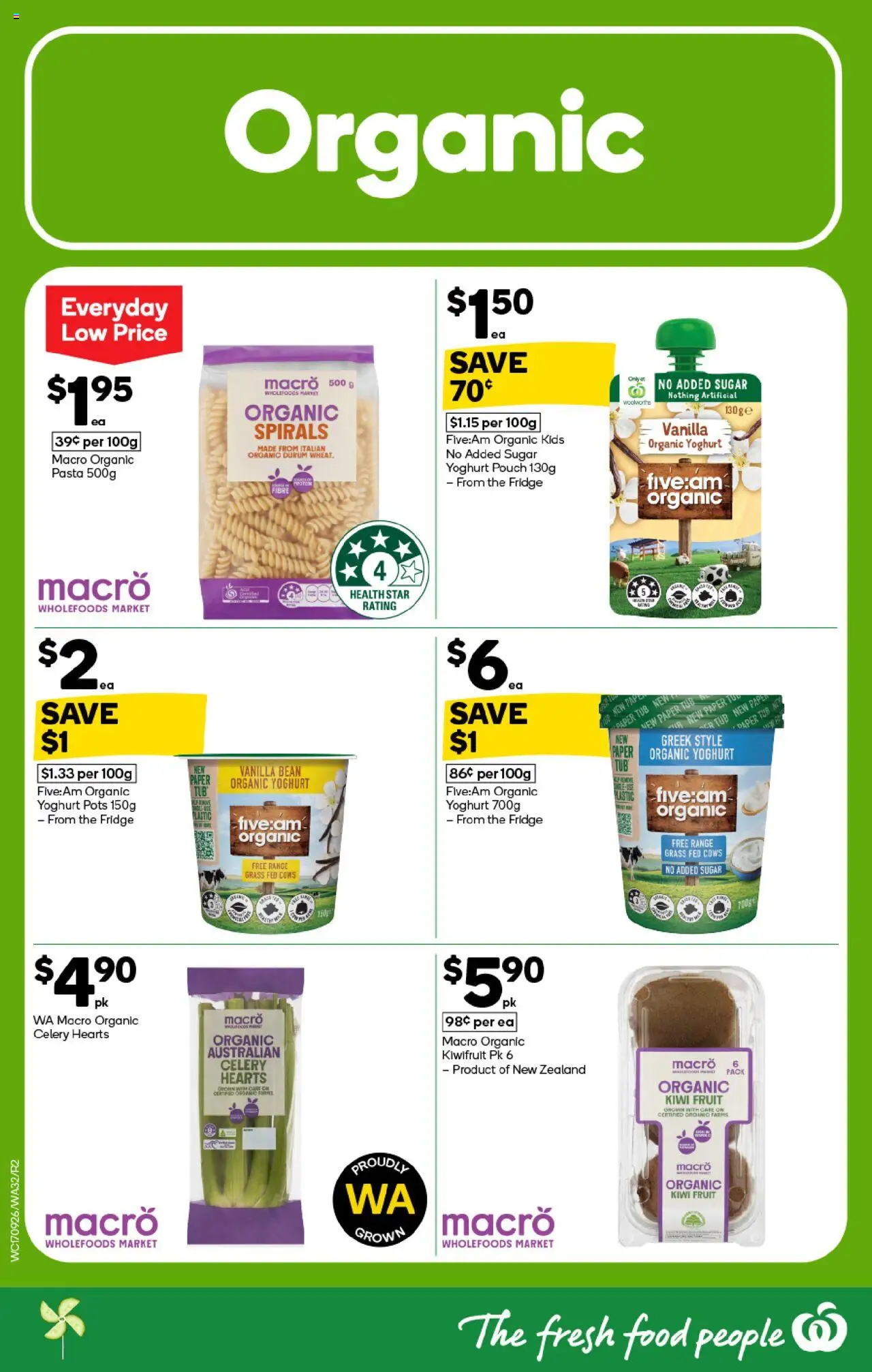 Woolworths catalogue - valid from 17.09.2025 | Page: 30 | Products: Grass, Yoghurt, Kiwifruit, Fridge