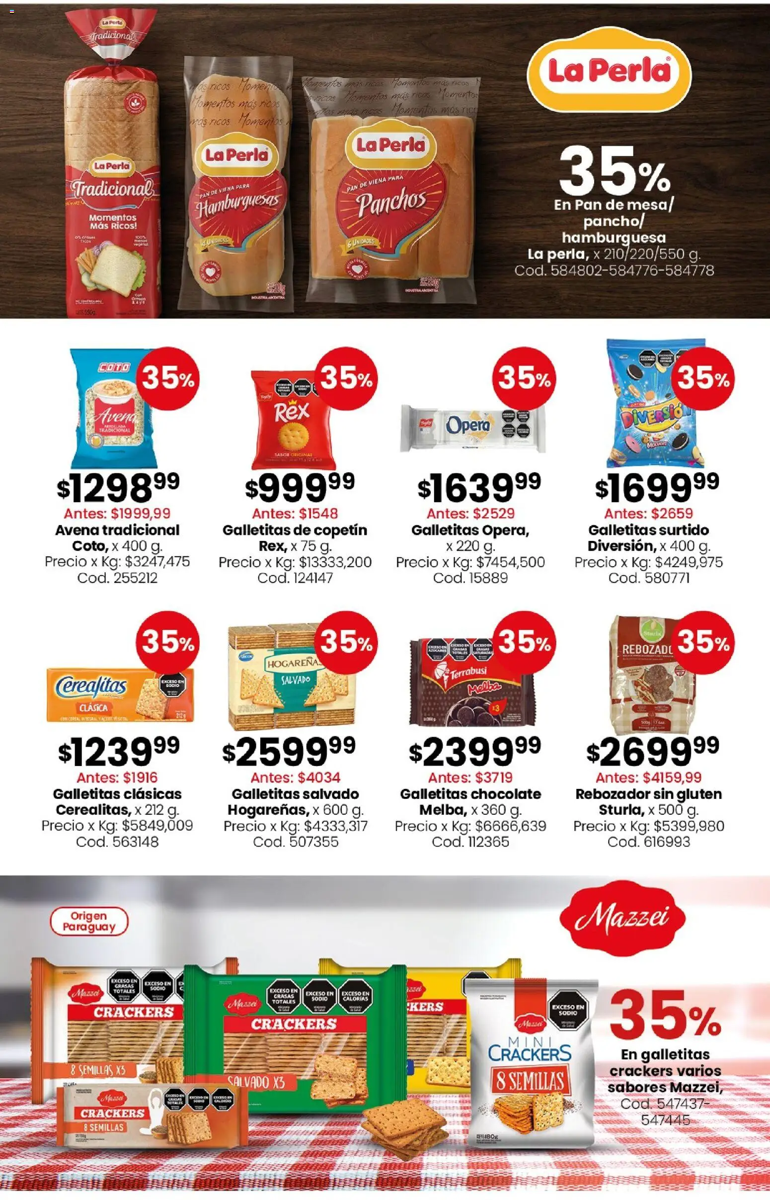 Coto - Ofertas Almacén y bebidas │ válido desde el 06.04.2026 | Página: 6 | Productos: Galletitas, Avena, Semillas, Chocolate