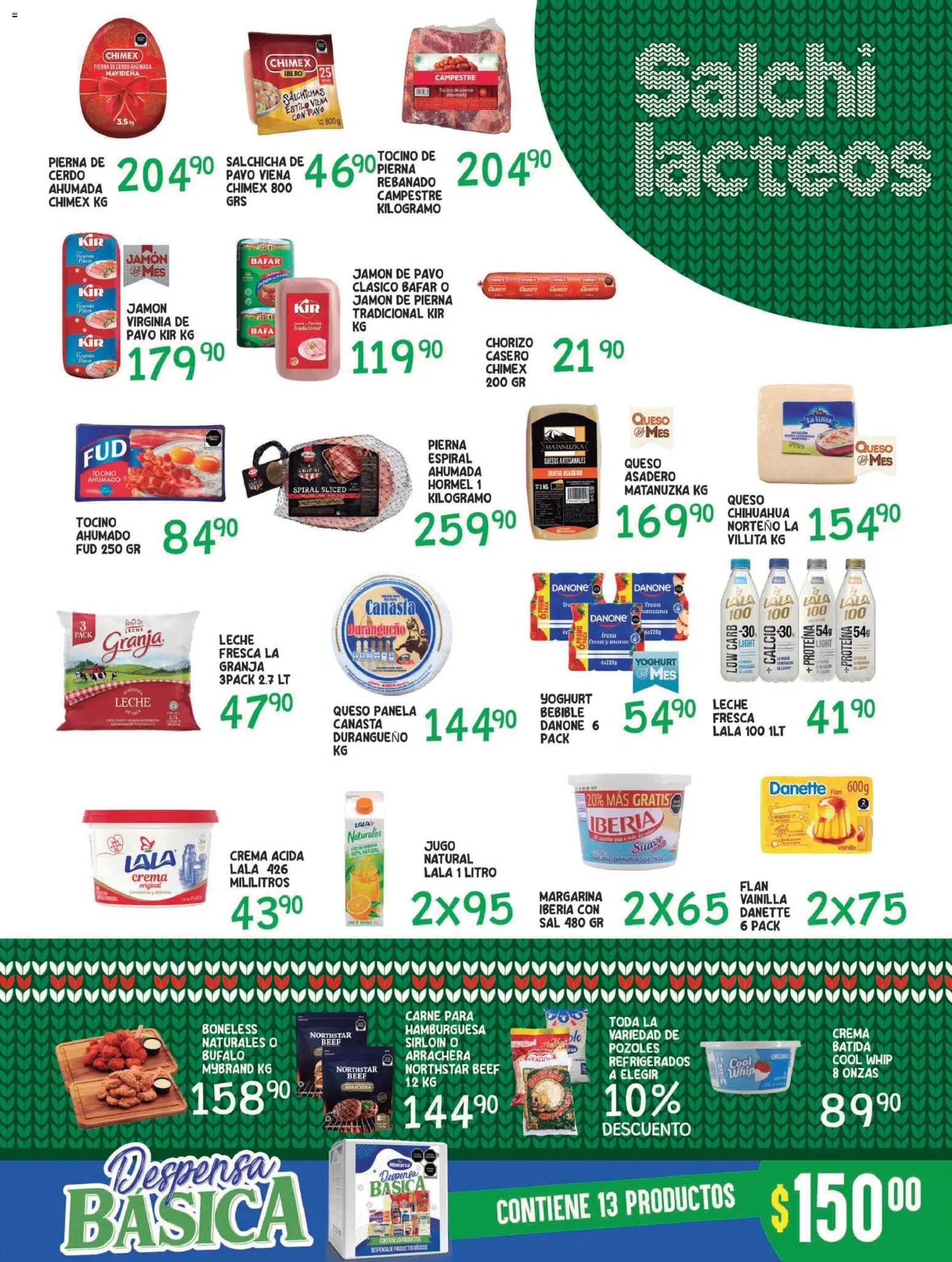 Nuevas ofertas de Alsuper válidas en toda la República Mexicana desde el 25.11.2025. ¡Encuentra las mejores ofertas en Alsuper folleto Durango! | Página: 3 | Productos: Jamón, Chorizo, Despensa, Canasta