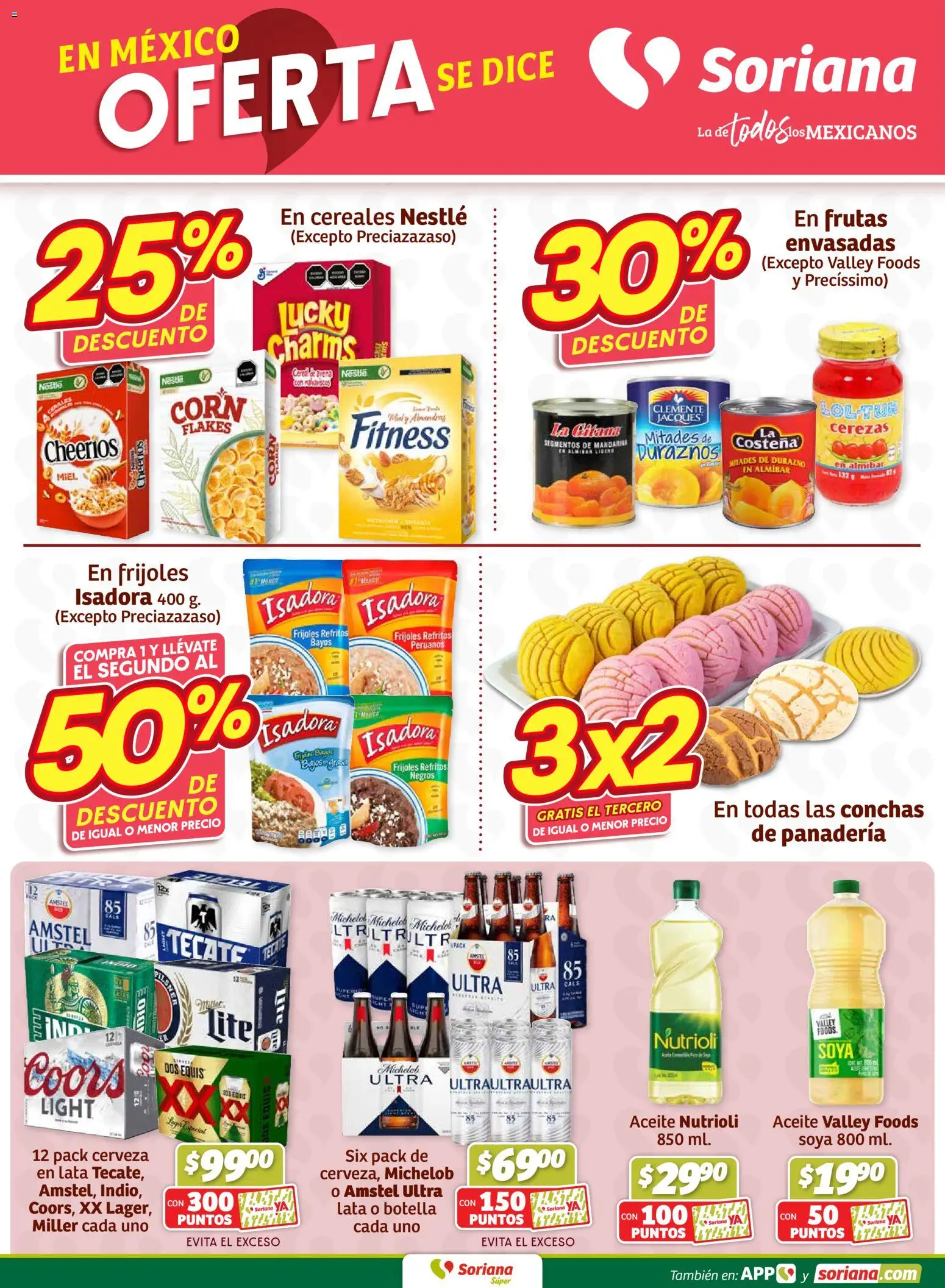 Nuevas ofertas de Soriana válidas en toda la República Mexicana desde el 16.01.2026. ¡Encuentra las mejores ofertas en Soriana - Fin de Semana Súper: BCS, Son y Sin! | Página: 5 | Productos: Avena, Cerezas, Cereales, Botella