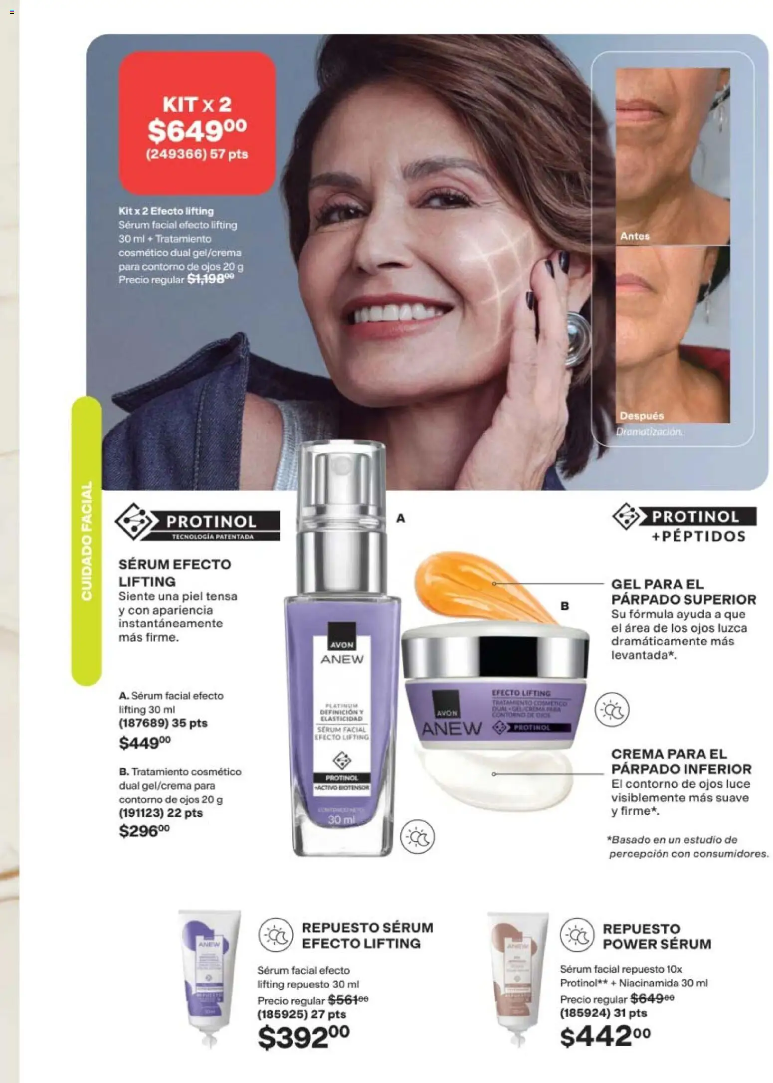 Nuevas ofertas de AVON válidas en toda la República Mexicana desde el 08.05.2026. ¡Encuentra las mejores ofertas en AVON campaña 8 2026! | Página: 123 | Productos: Contorno de ojos, Serum, Crema, Contorno