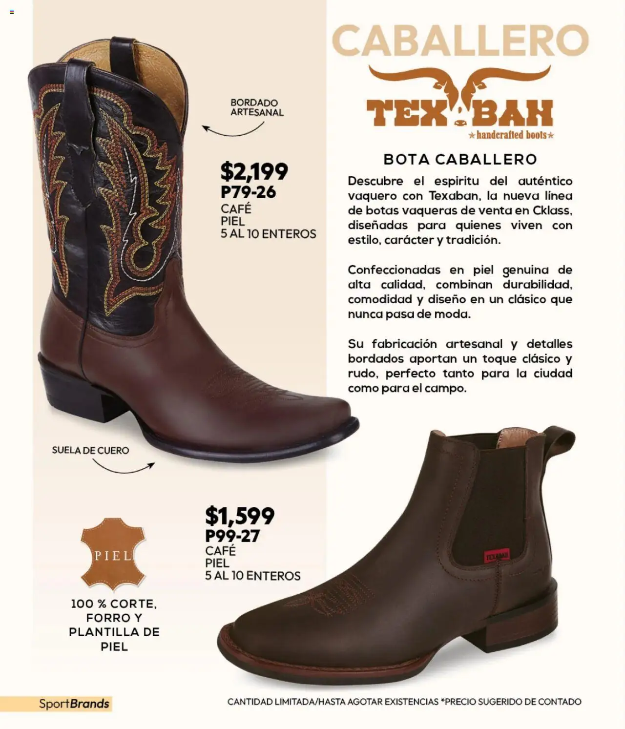 Nuevas ofertas de Cklass válidas en toda la República Mexicana desde el 16.09.2025. ¡Encuentra las mejores ofertas en Cklass - Catálogo Invierno Sportbrands! | Página: 190 | Productos: Botas, Café