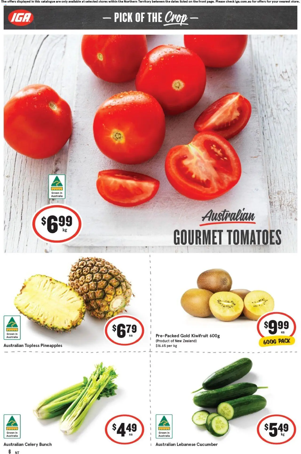 IGA catalogue - valid from 22.10.2025 | Page: 6 | Products: Tomatoes, Kiwifruit