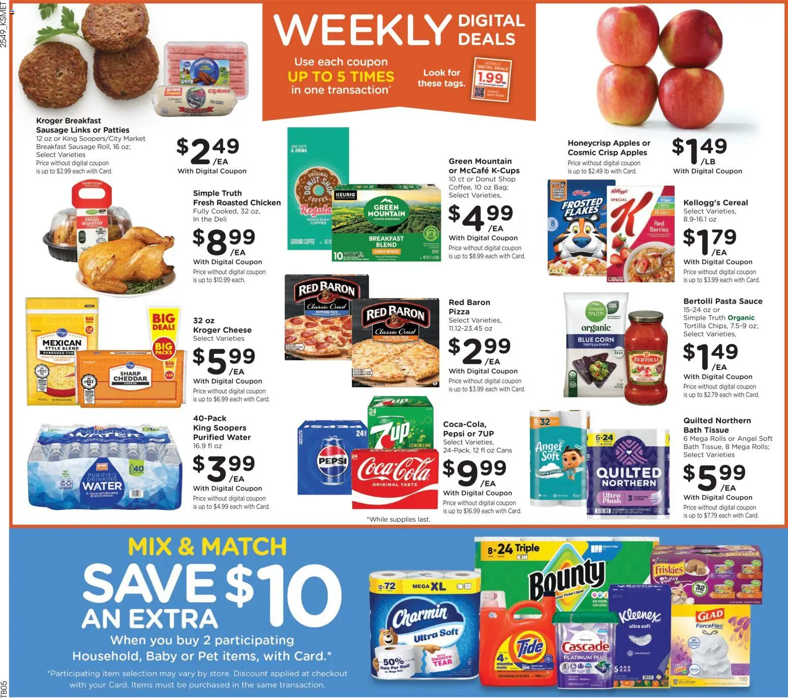 King Soopers Weekly Ad - valid from 07.01.2026 | Page: 2 | Products: Corn, Berries, Cheese, Chips
