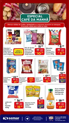 Semar Supermercado - Ofertas Especial Café da Manhã - Pré-Visualização do folheto da loja Semar Supermercado, válido de 14.09.2025