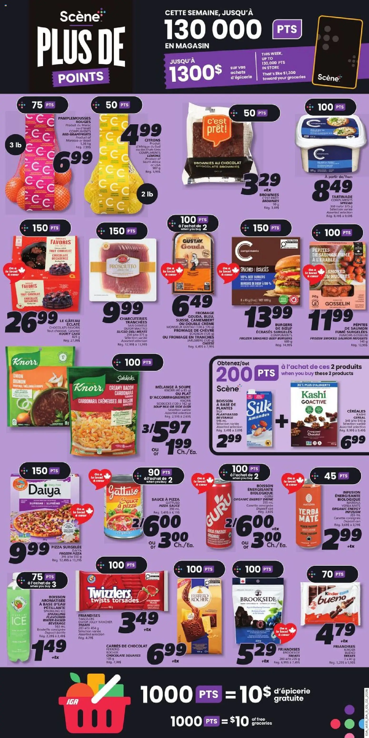 IGA flyer valid from 05.02.2026 | Page: 13 | Products: Beef, Cheese, Chocolate, Pizza