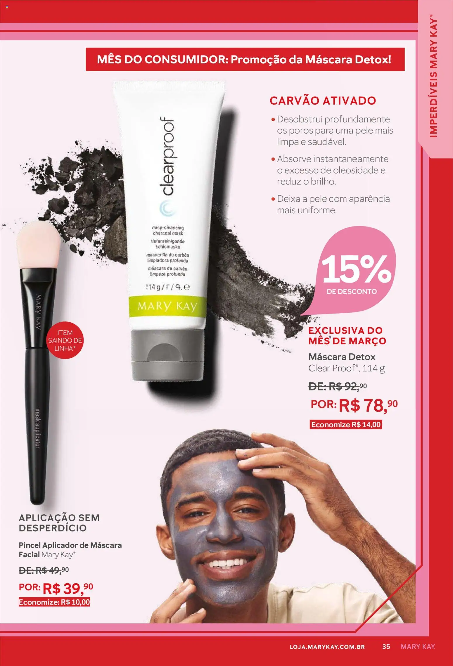 Mary Kay Folheto - válido de 01.03.2026 | Página: 35 | Produtos: Pincel, Máscara facial