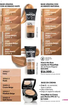 Catálogo AVON Campaña 10B │ válido desde el 03.06.2025 | Página: 30 | Productos: Base de maquillaje, Maquillaje, Brillo, Crema