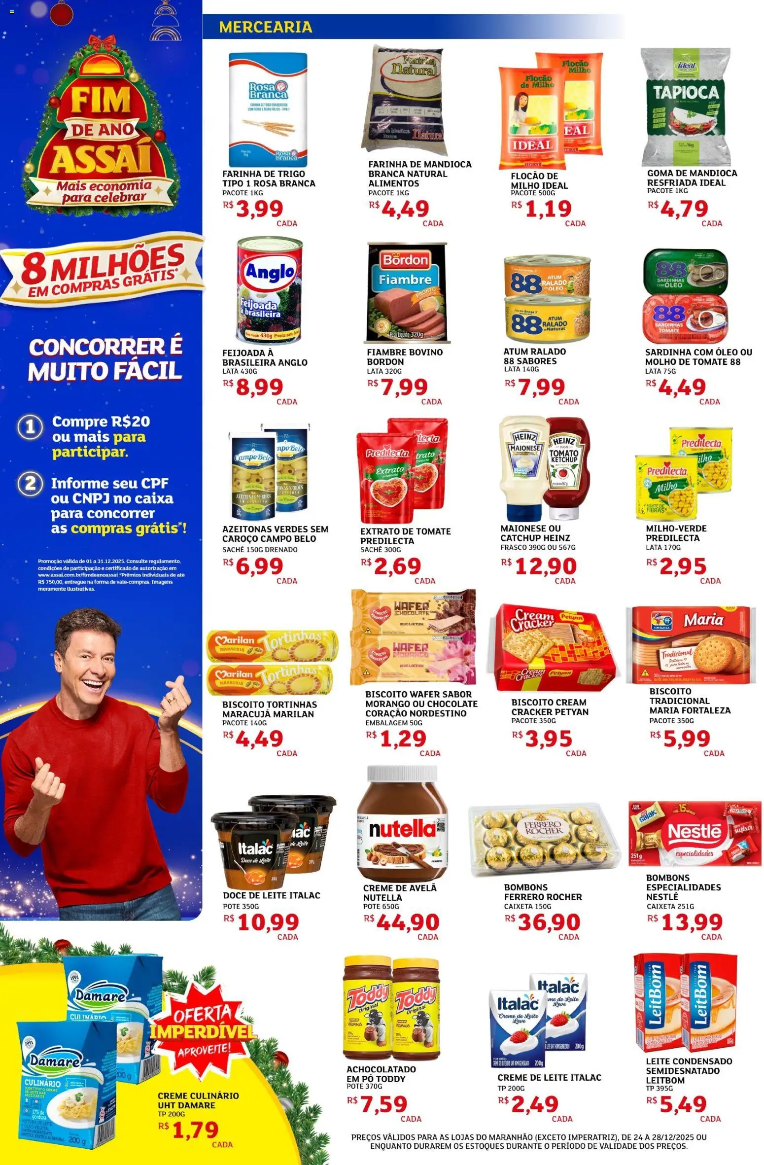 Assaí Atacadista Folheto - válido de 24.12.2025 | Página: 2 | Produtos: Maracujá, Biscoito, Caixa, Leite