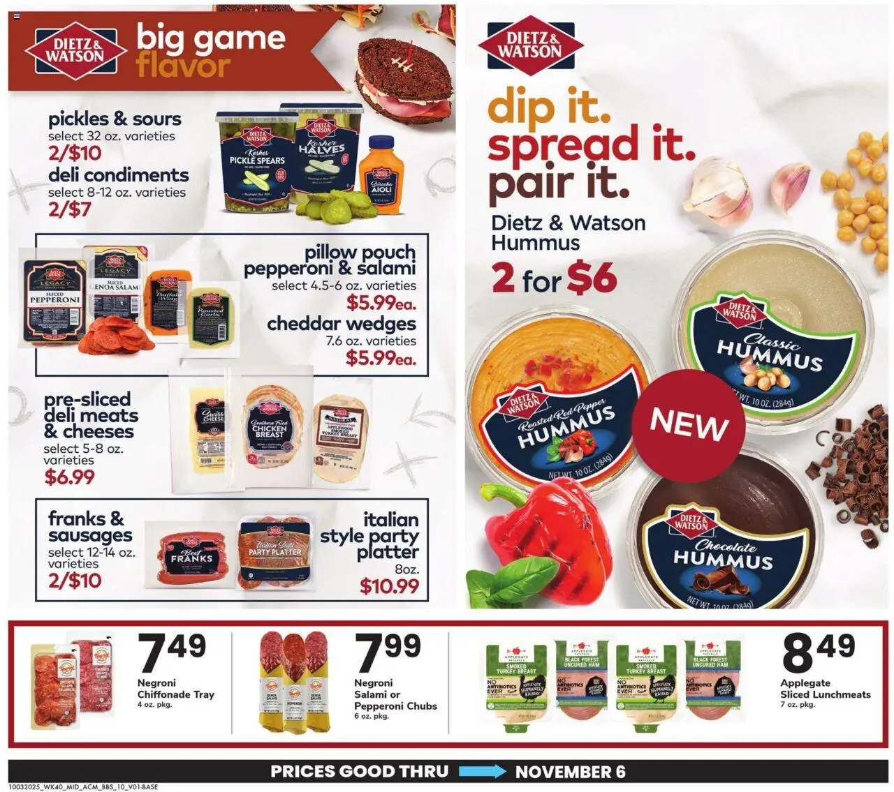 Acme Big Book of Savings - valid from 03.10.2025 | Page: 10 | Products: Cheese, Ham, Pepper, Game