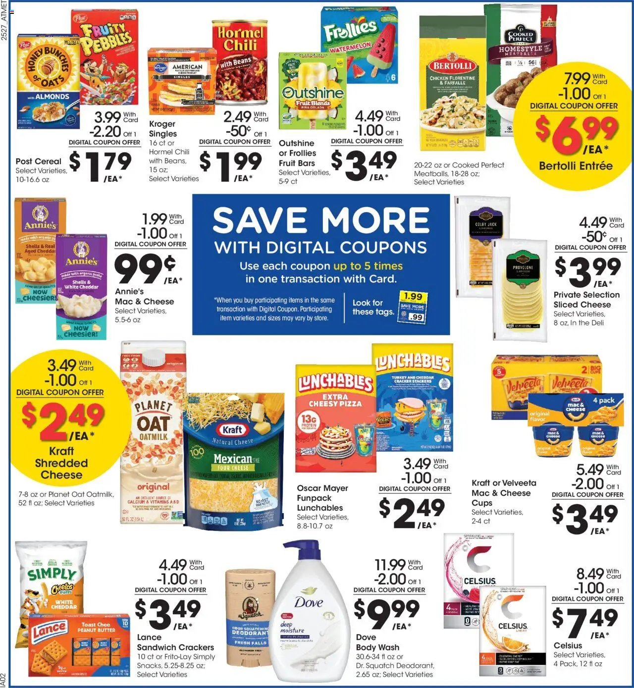 Kroger Weekly Ad - valid from 06.08.2025 | Page: 4 | Products: Butter, Cheese, Deodorant, Pasta