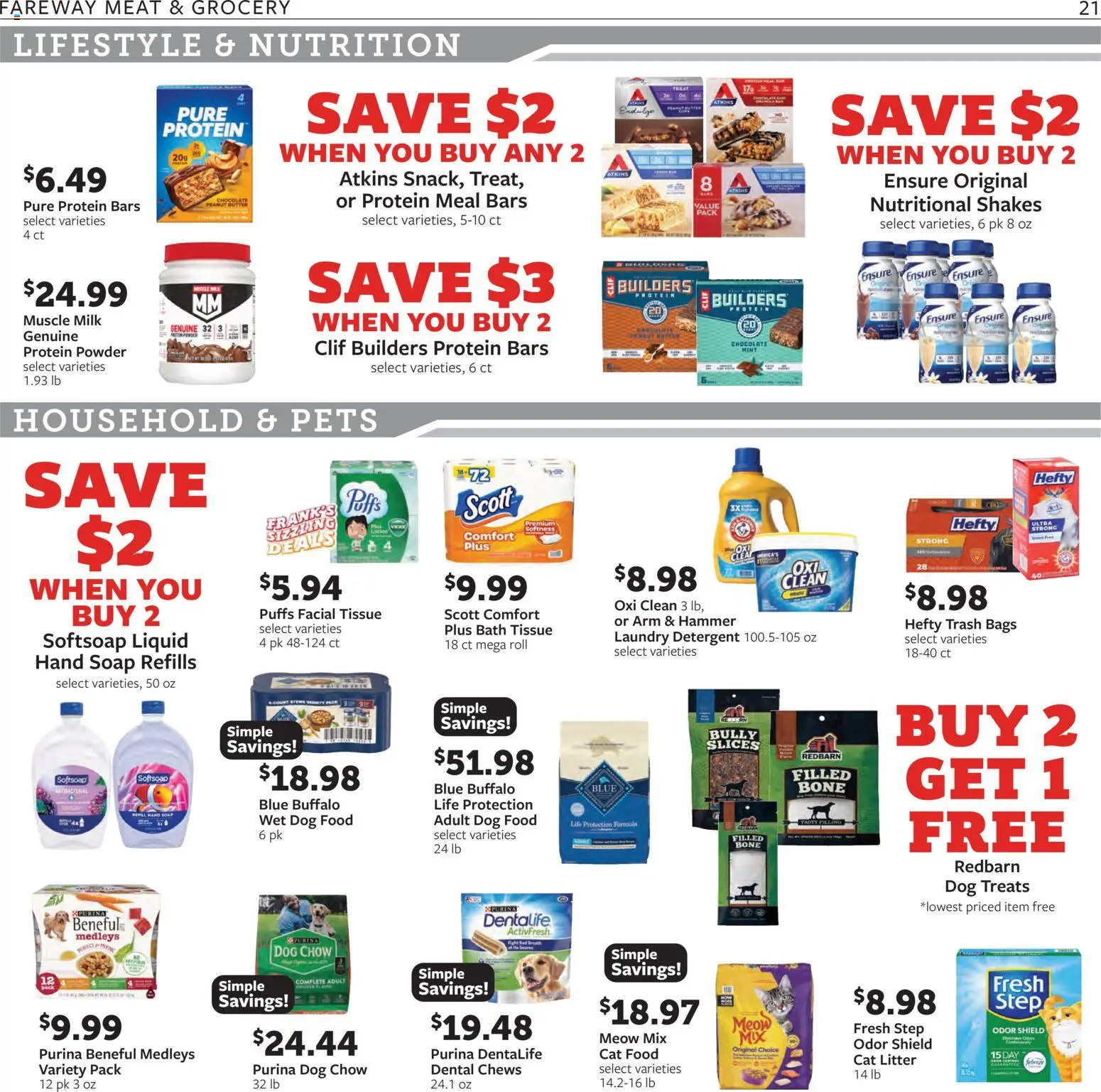 Fareway Weekly Ad - valid from 01.12.2025 | Page: 21 | Products: Bath, Dog Food, Chocolate, Detergent