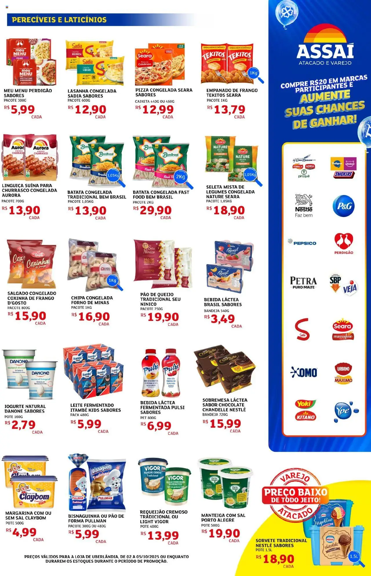 Assaí Atacadista Folheto - válido de 02.10.2025 | Página: 5 | Produtos: Iogurte, Bebida, Sal, Frango
