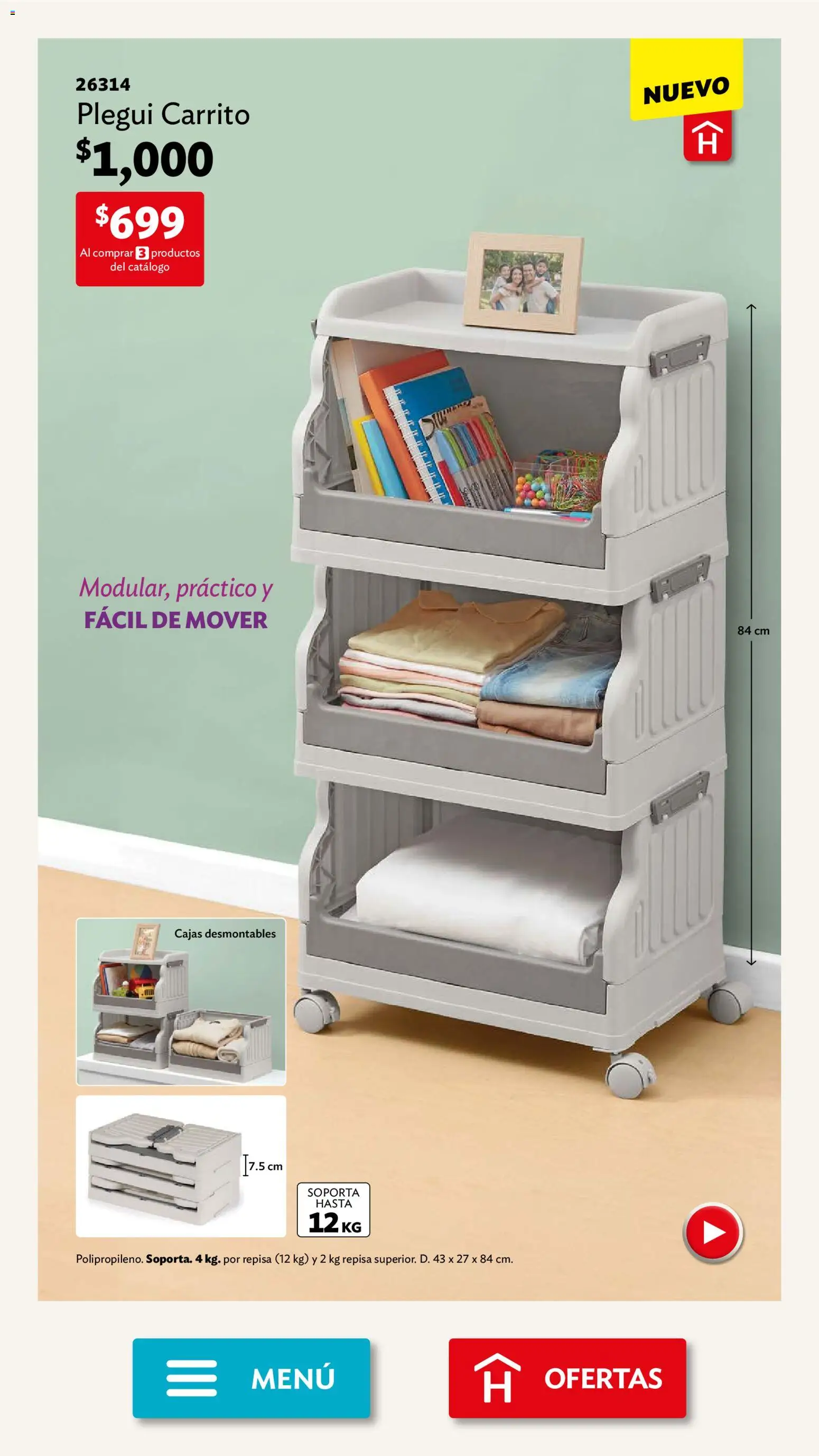 Nuevas ofertas de Betterware válidas en toda la República Mexicana desde el 30.03.2026. ¡Encuentra las mejores ofertas en Betterware campaña 4 2026! | Página: 4 | Productos: Repisa